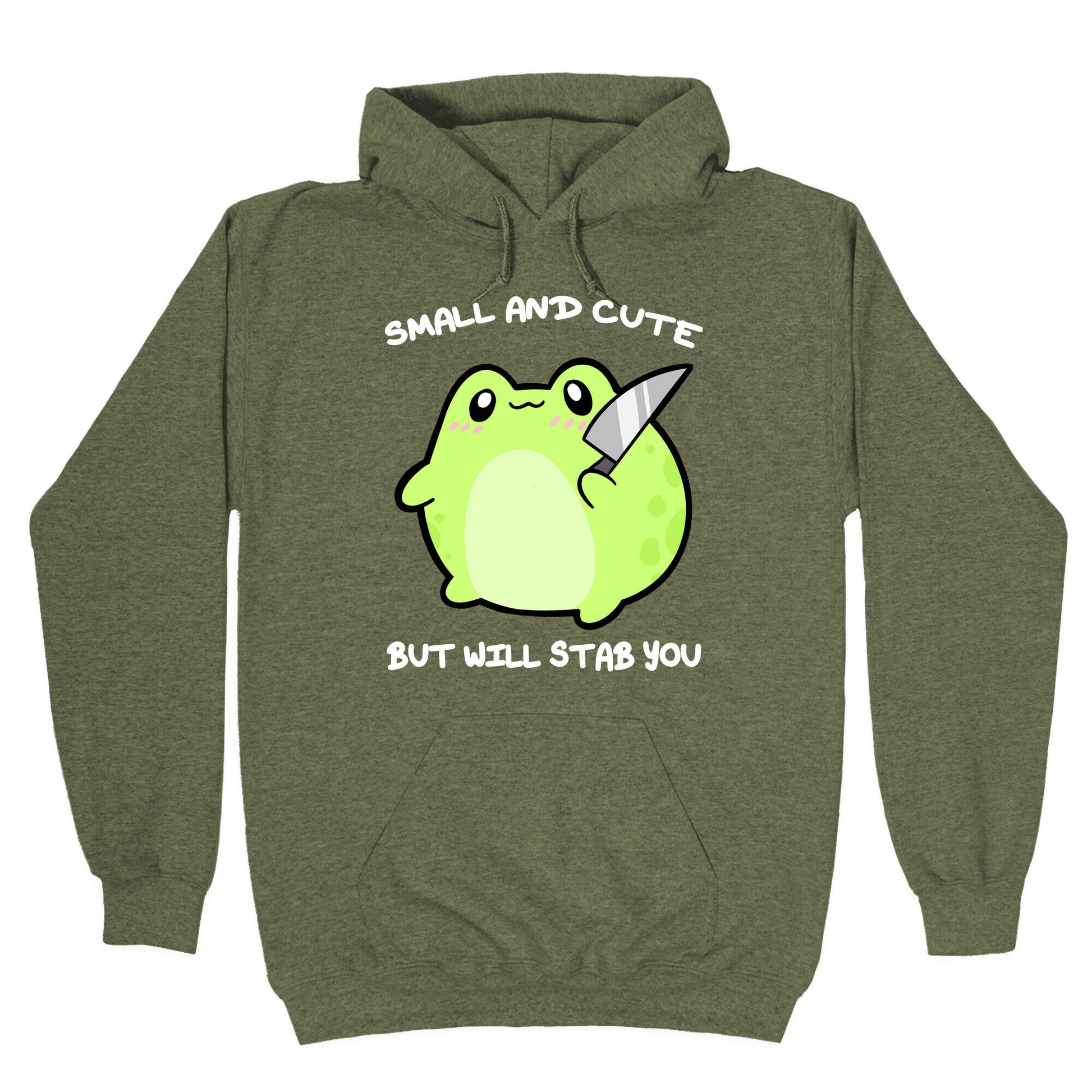 Small And Cute But Will Stab You Froggie Hoodie