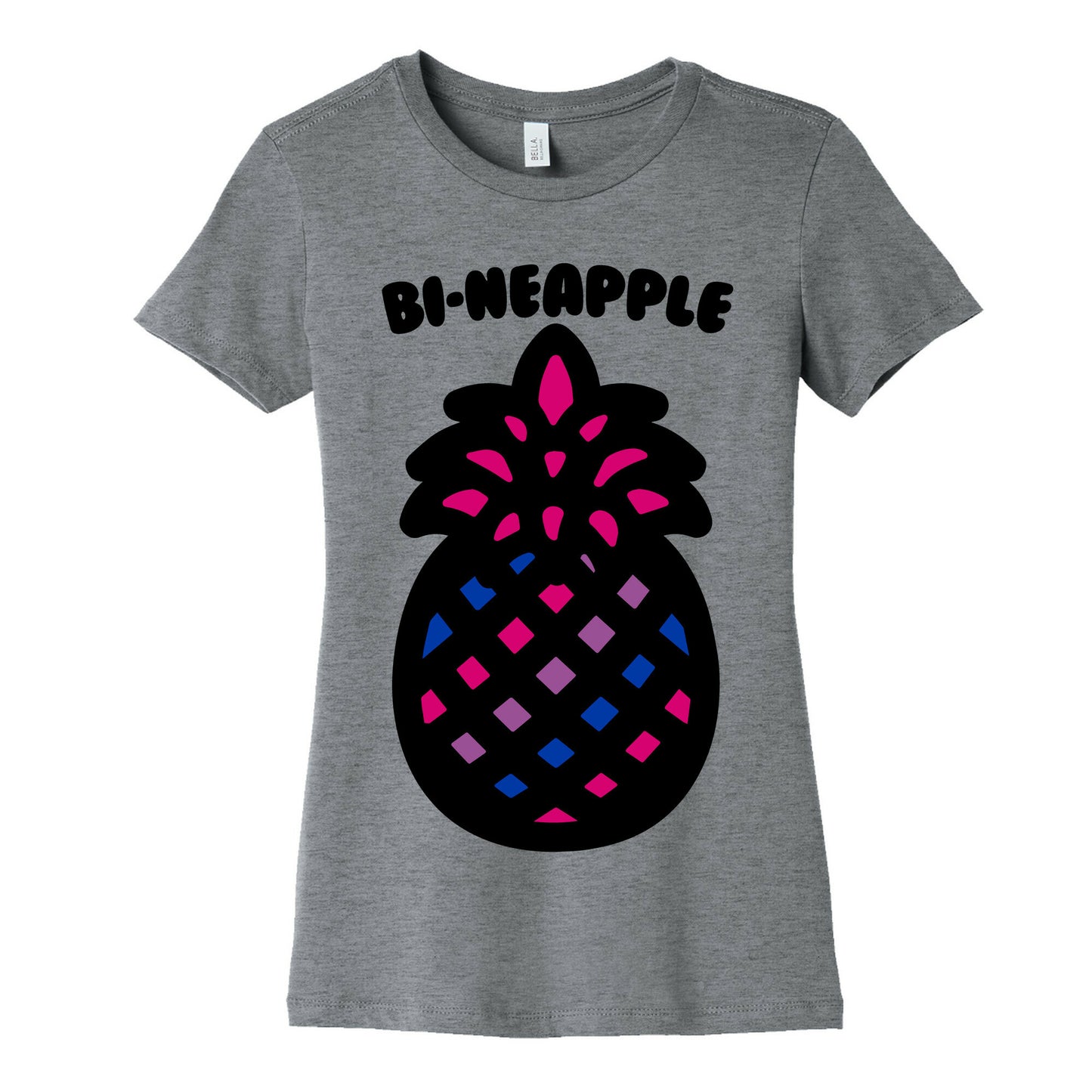 Bi-Neapple Bisexual Pride Pineapple Parody Women's Cotton Tee