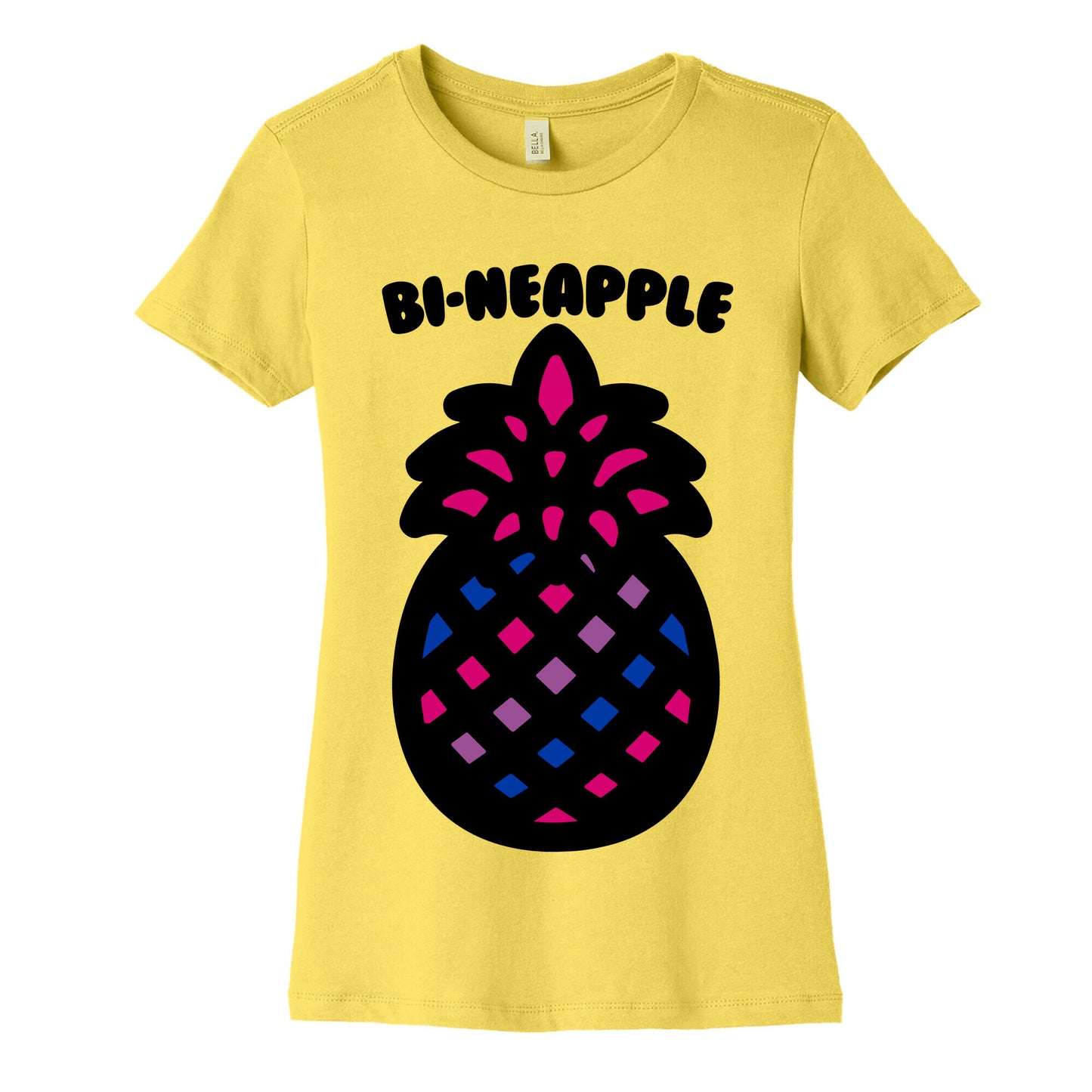 Bi-Neapple Bisexual Pride Pineapple Parody Women's Cotton Tee