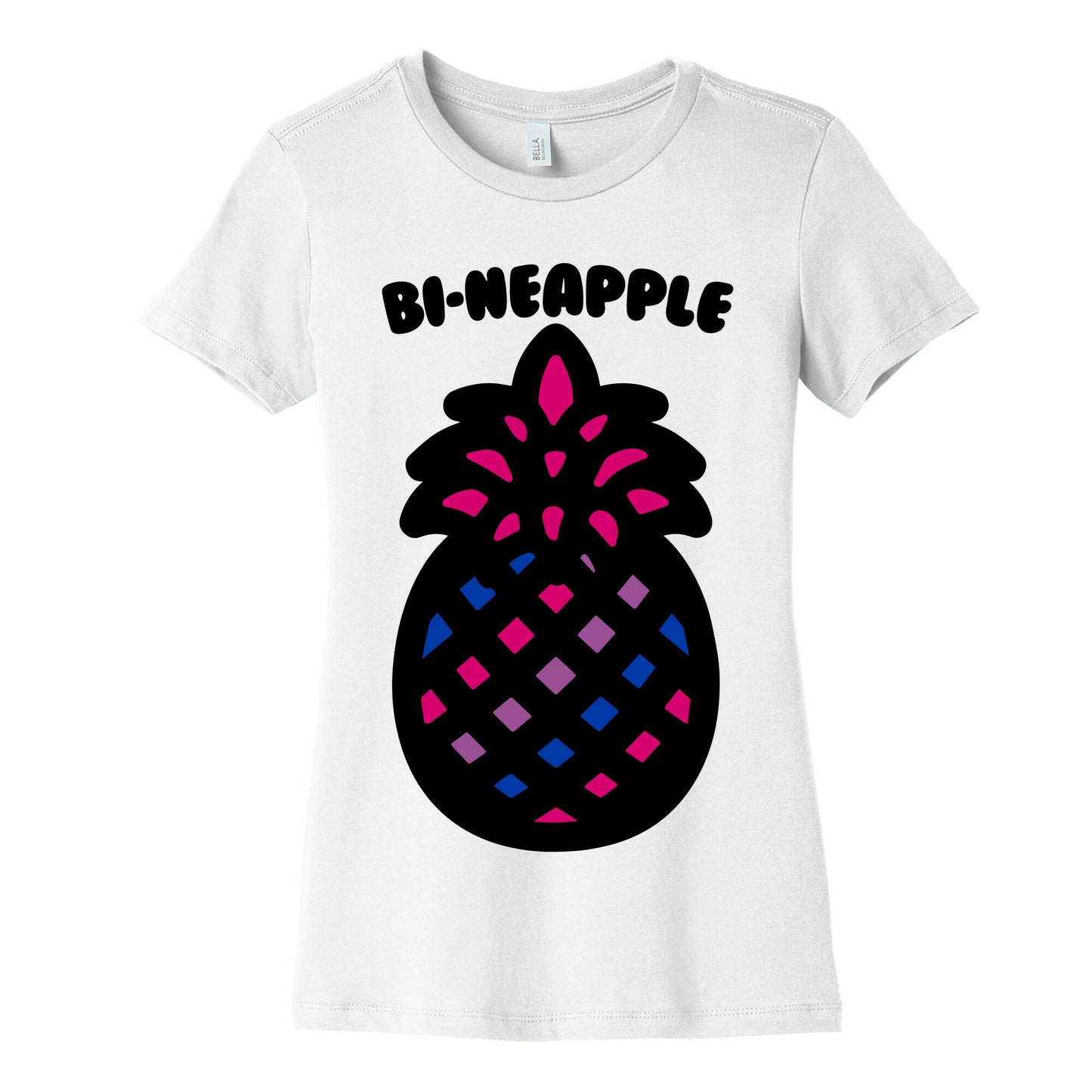 Bi-Neapple Bisexual Pride Pineapple Parody Women's Cotton Tee