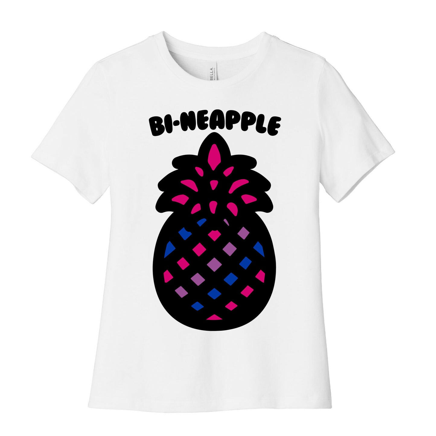 Bi-Neapple Bisexual Pride Pineapple Parody Women's Cotton Tee