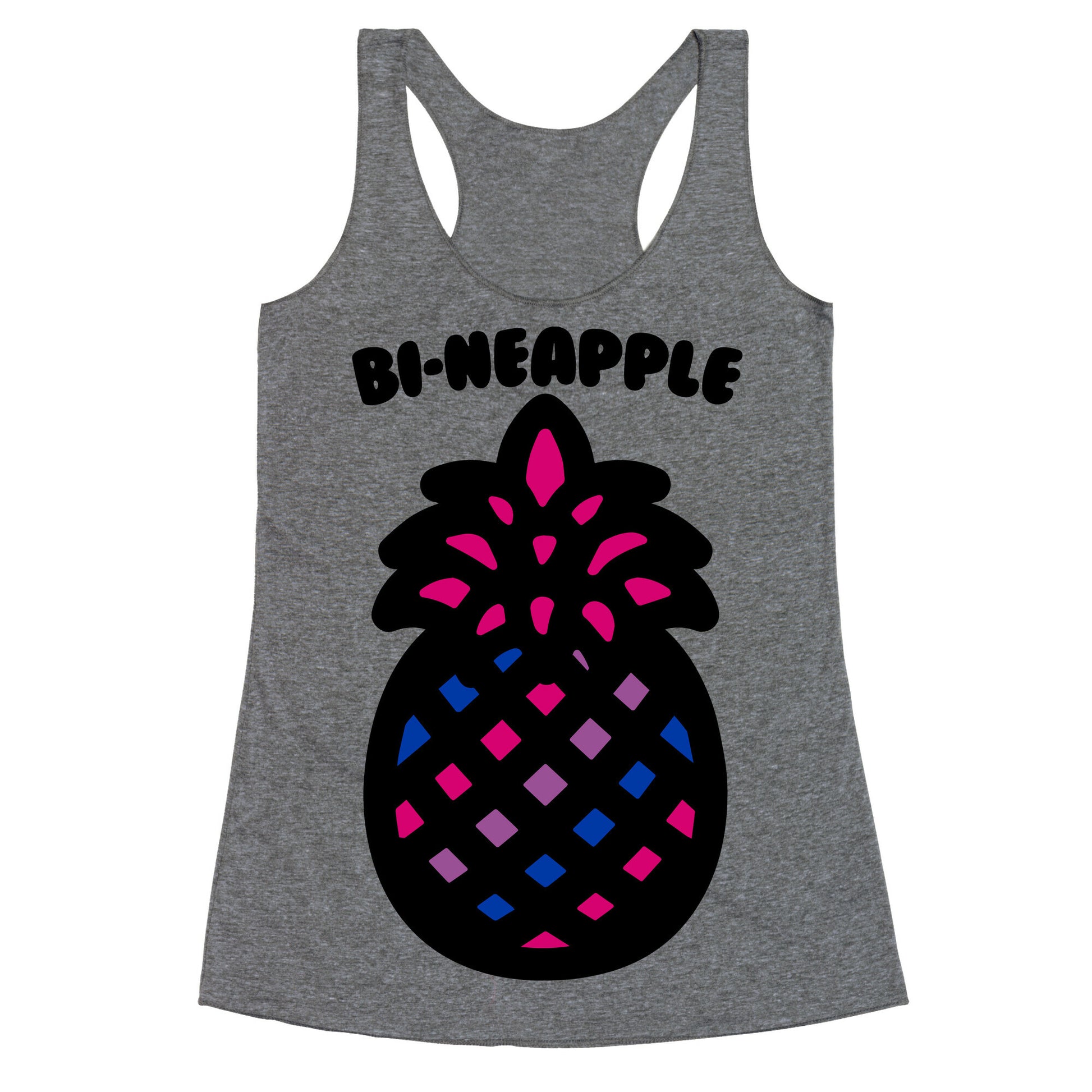 Bi-Neapple Bisexual Pride Pineapple Parody Racerback Tank