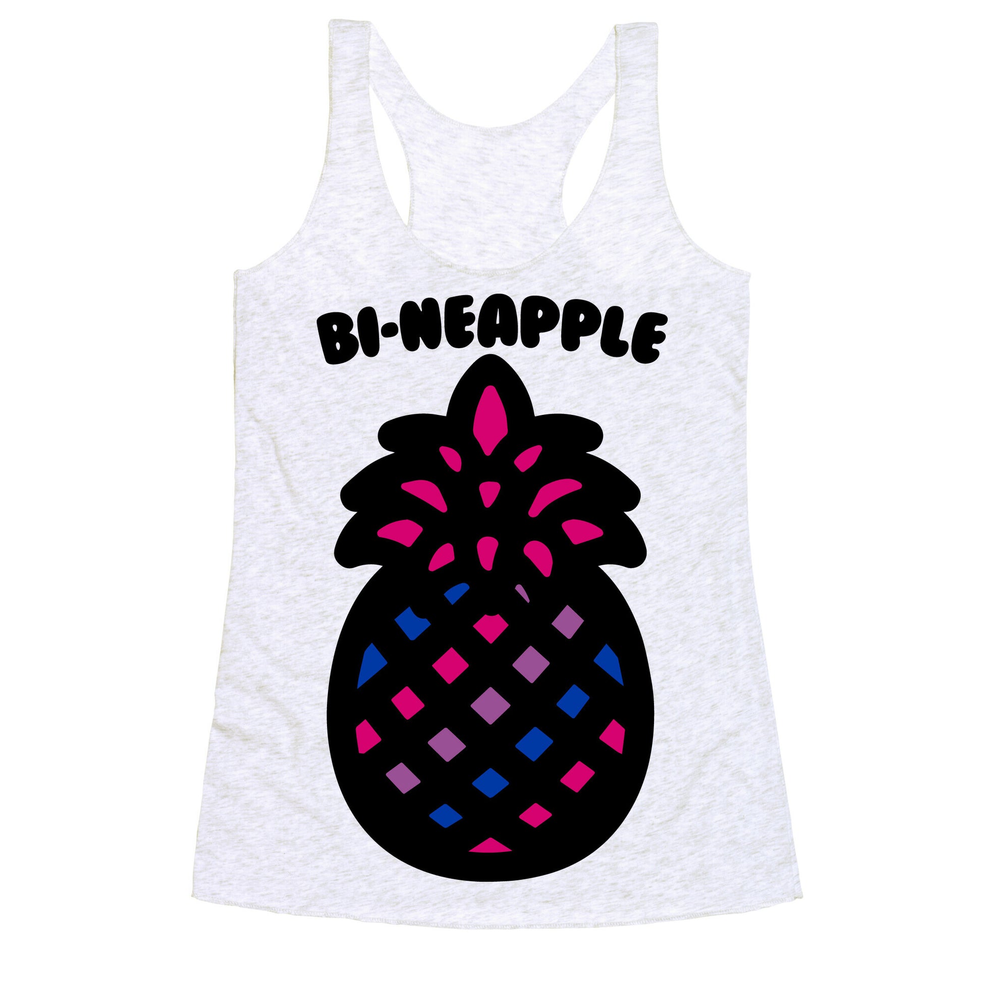 Bi-Neapple Bisexual Pride Pineapple Parody Racerback Tank