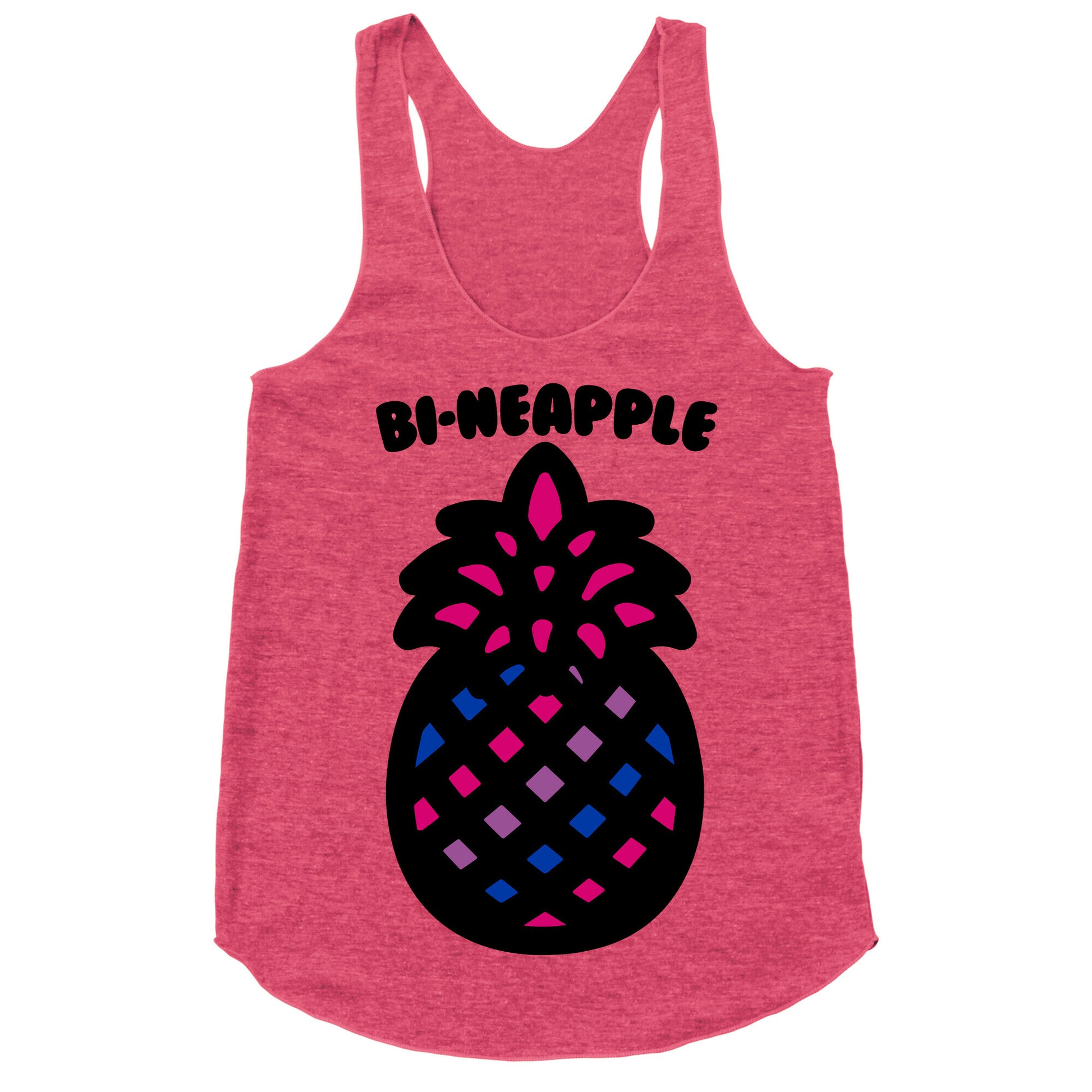 Bi-Neapple Bisexual Pride Pineapple Parody Racerback Tank