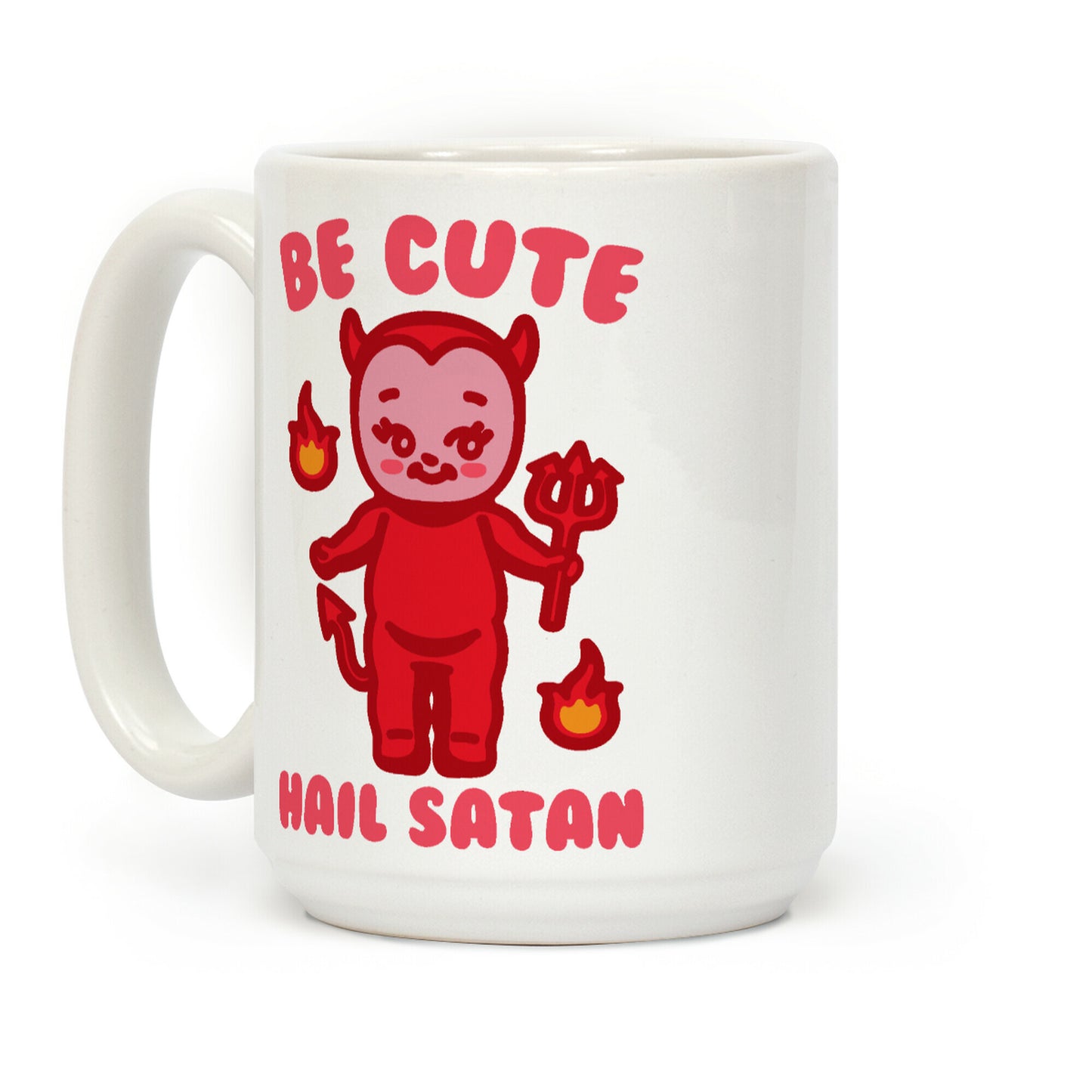 Be Cute Hail Satan Kewpie Parody White Print Coffee Mug