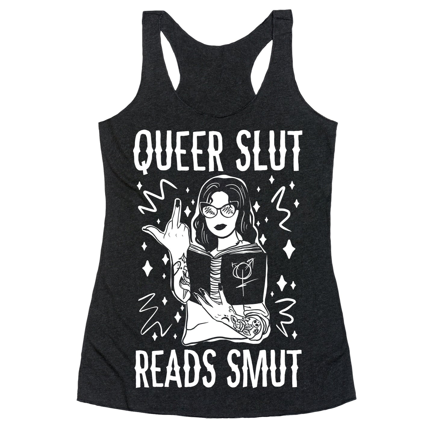 Queer Slut Reads Smut Racerback Tank