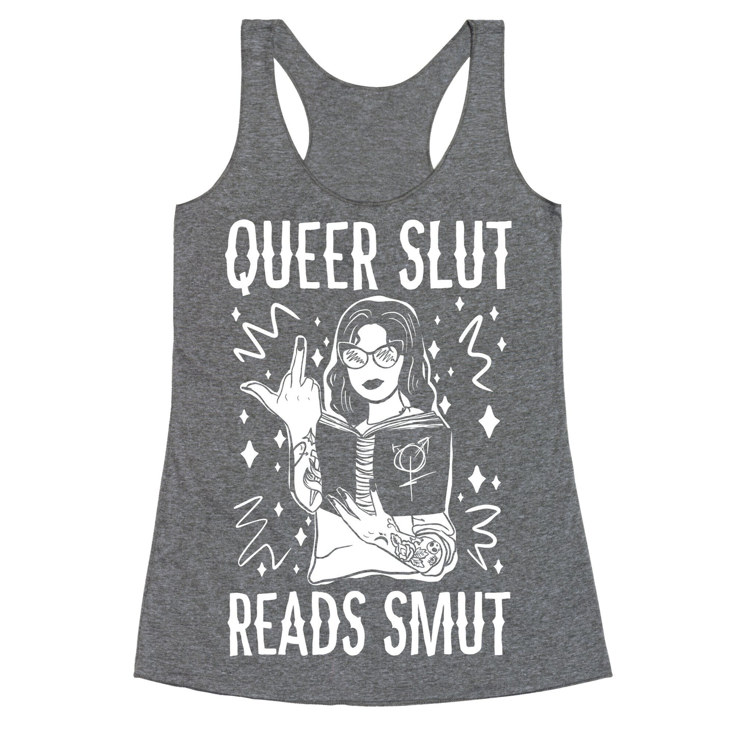 Queer Slut Reads Smut Racerback Tank