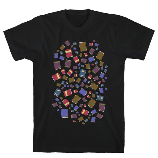 Book Collection Pattern T-Shirt