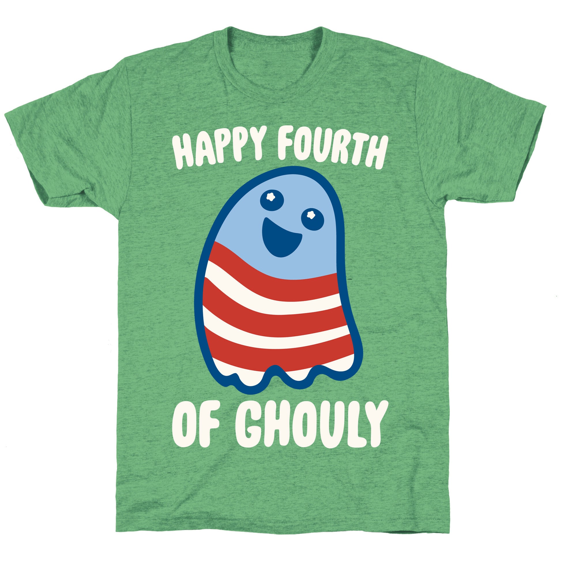 Happy Fourth of Ghouly White Print Unisex Triblend Tee