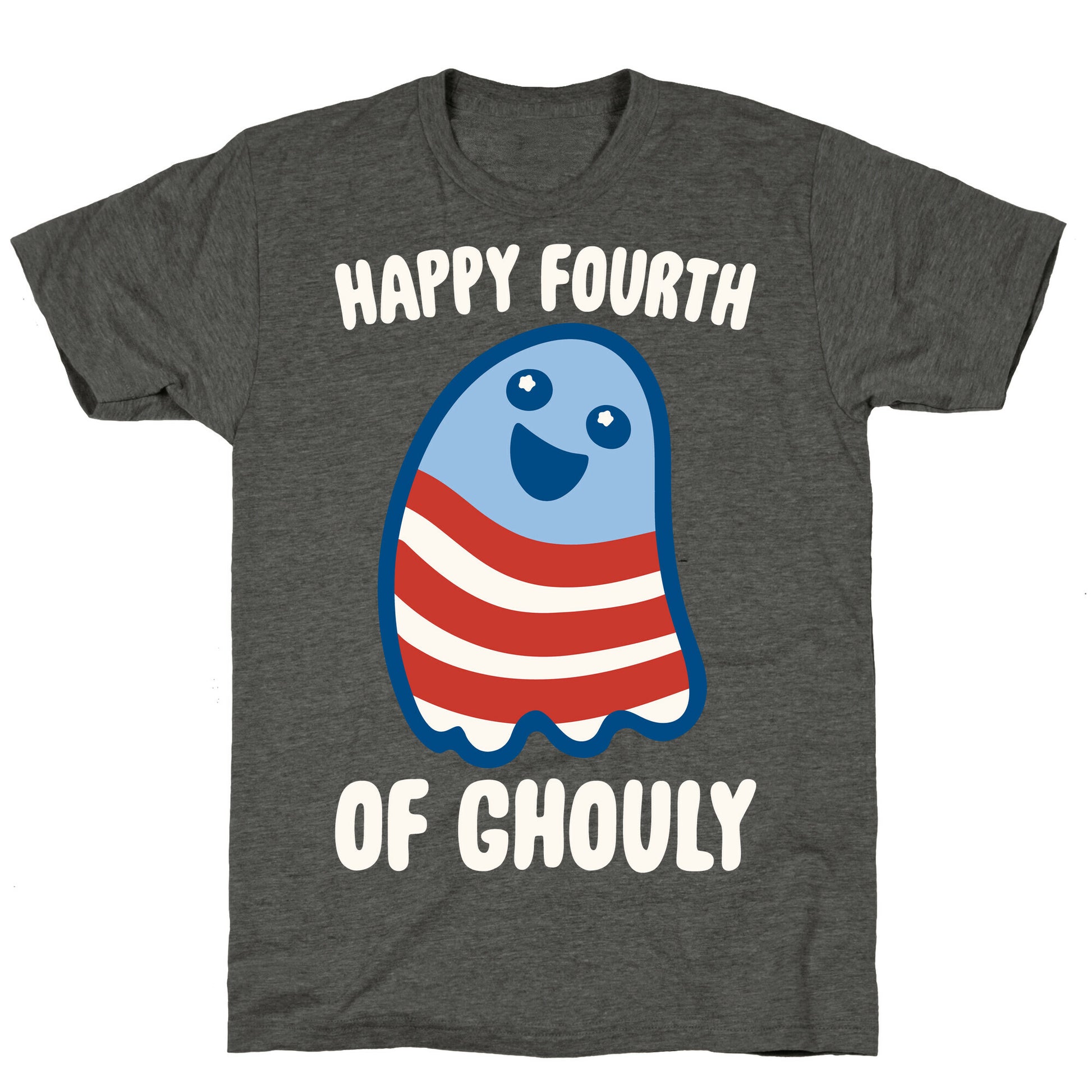 Happy Fourth of Ghouly White Print Unisex Triblend Tee