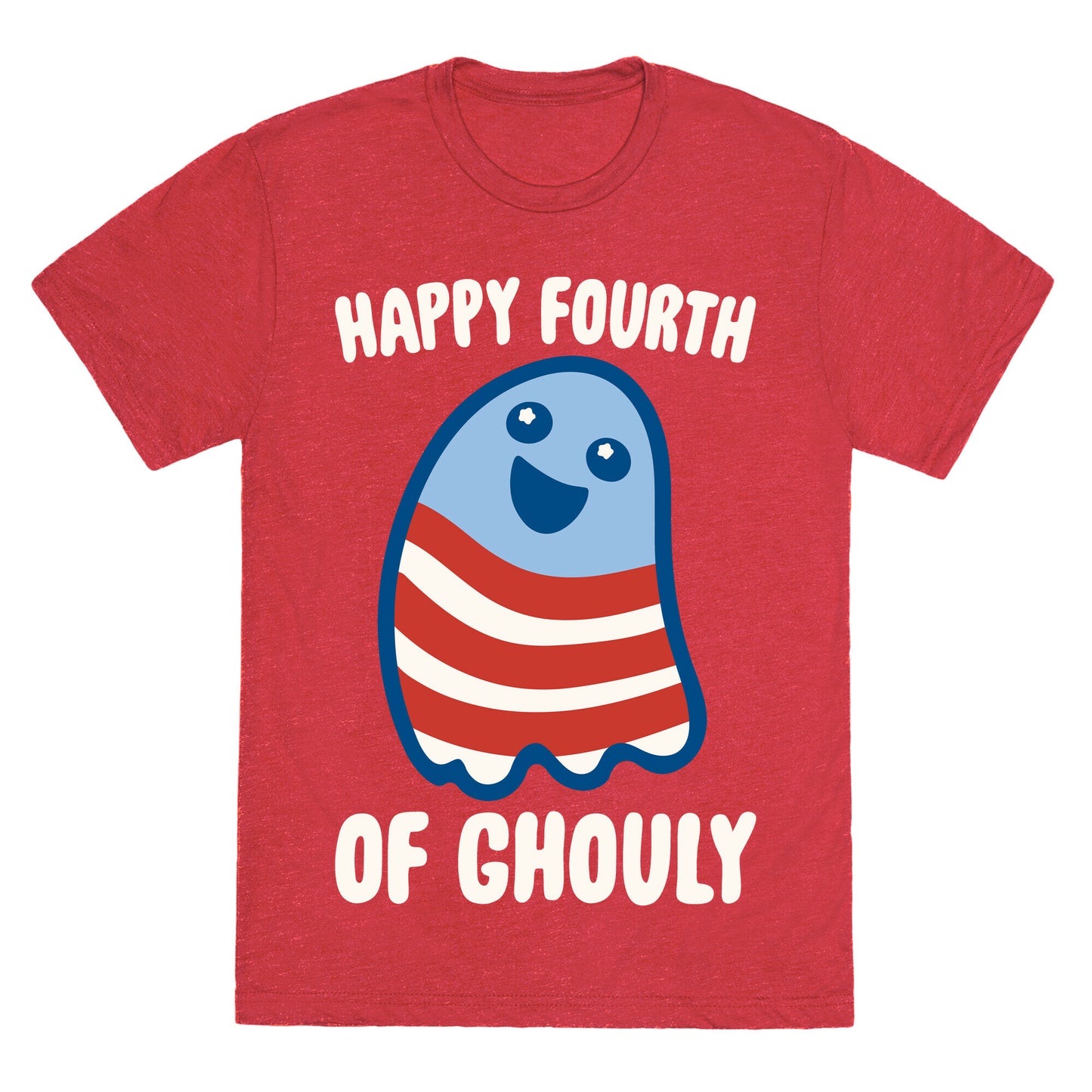 Happy Fourth of Ghouly White Print Unisex Triblend Tee