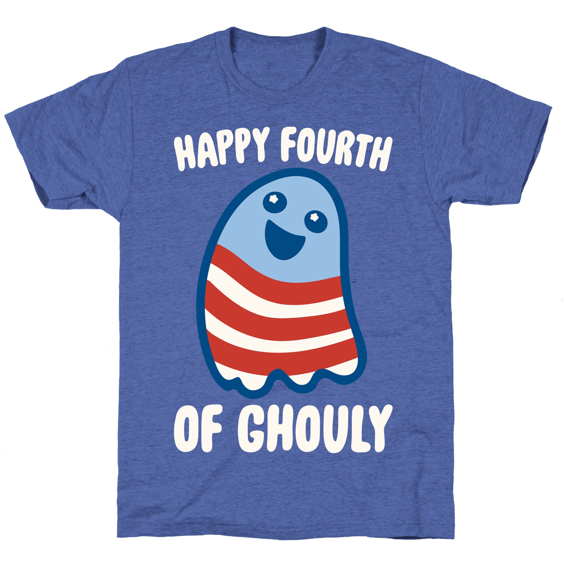 Happy Fourth of Ghouly White Print Unisex Triblend Tee
