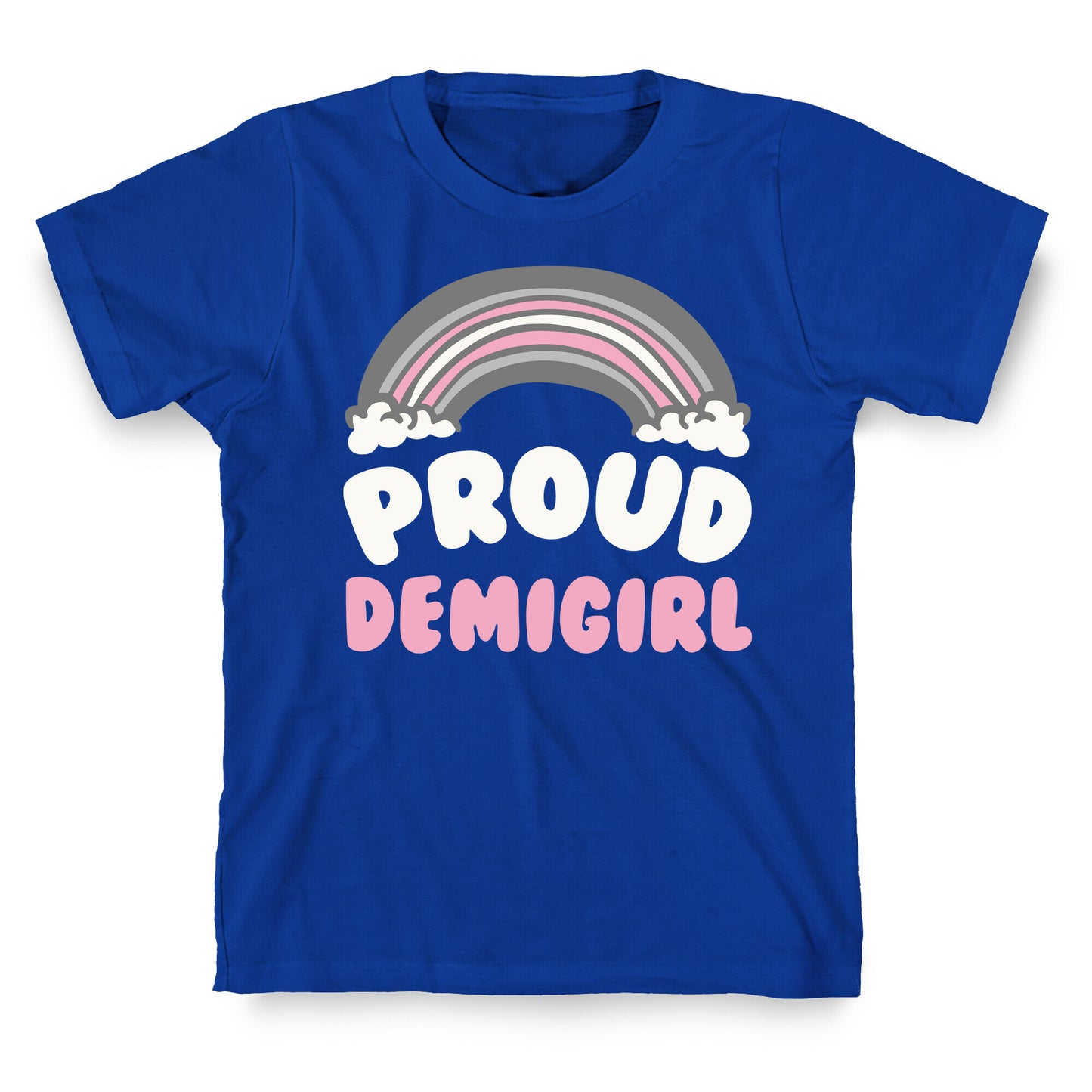 Proud Demigirl White Print T-Shirt