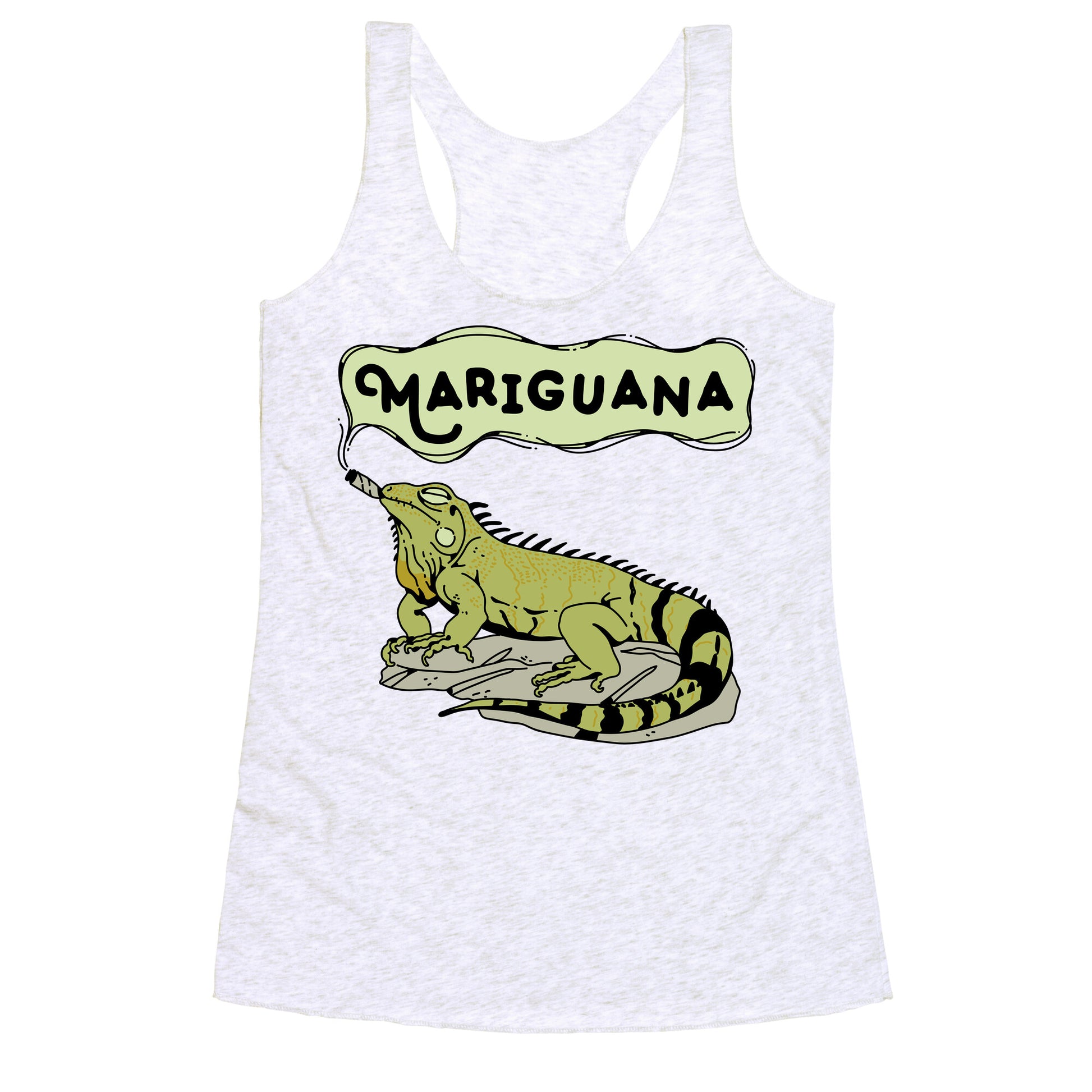 Mariguana Marijuana Iguana Racerback Tank