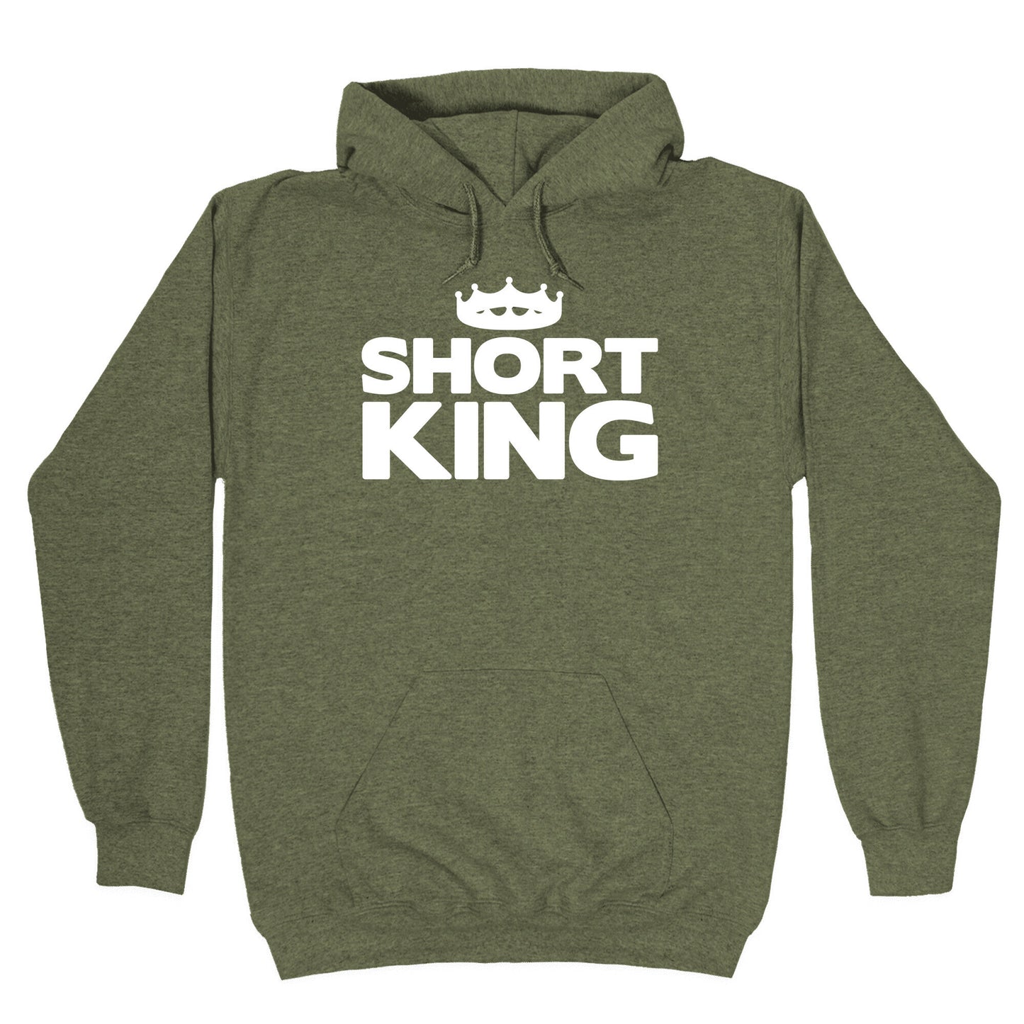 Short King White Print Hoodie