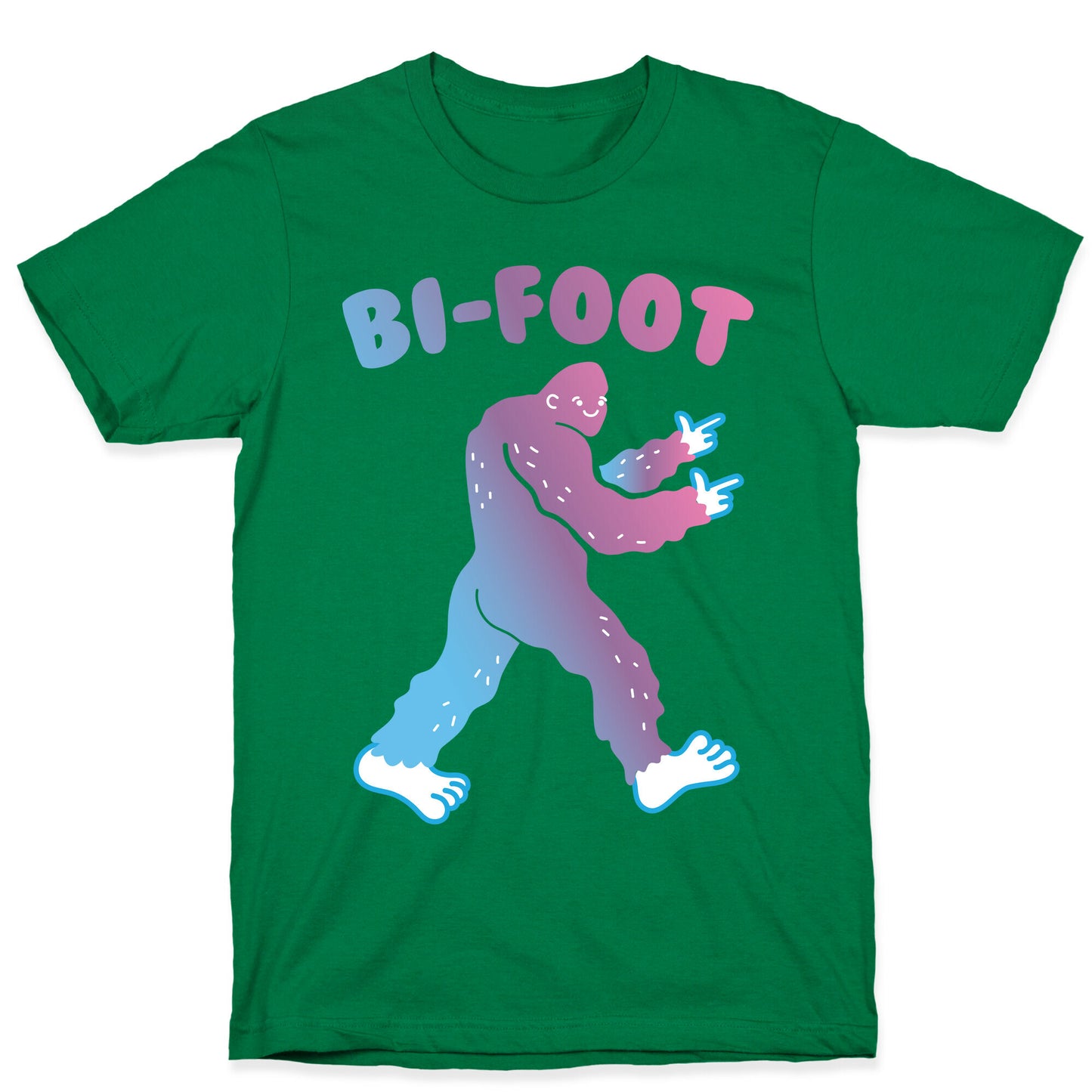 Bi-Foot Bisexual Bigfoot T-Shirt