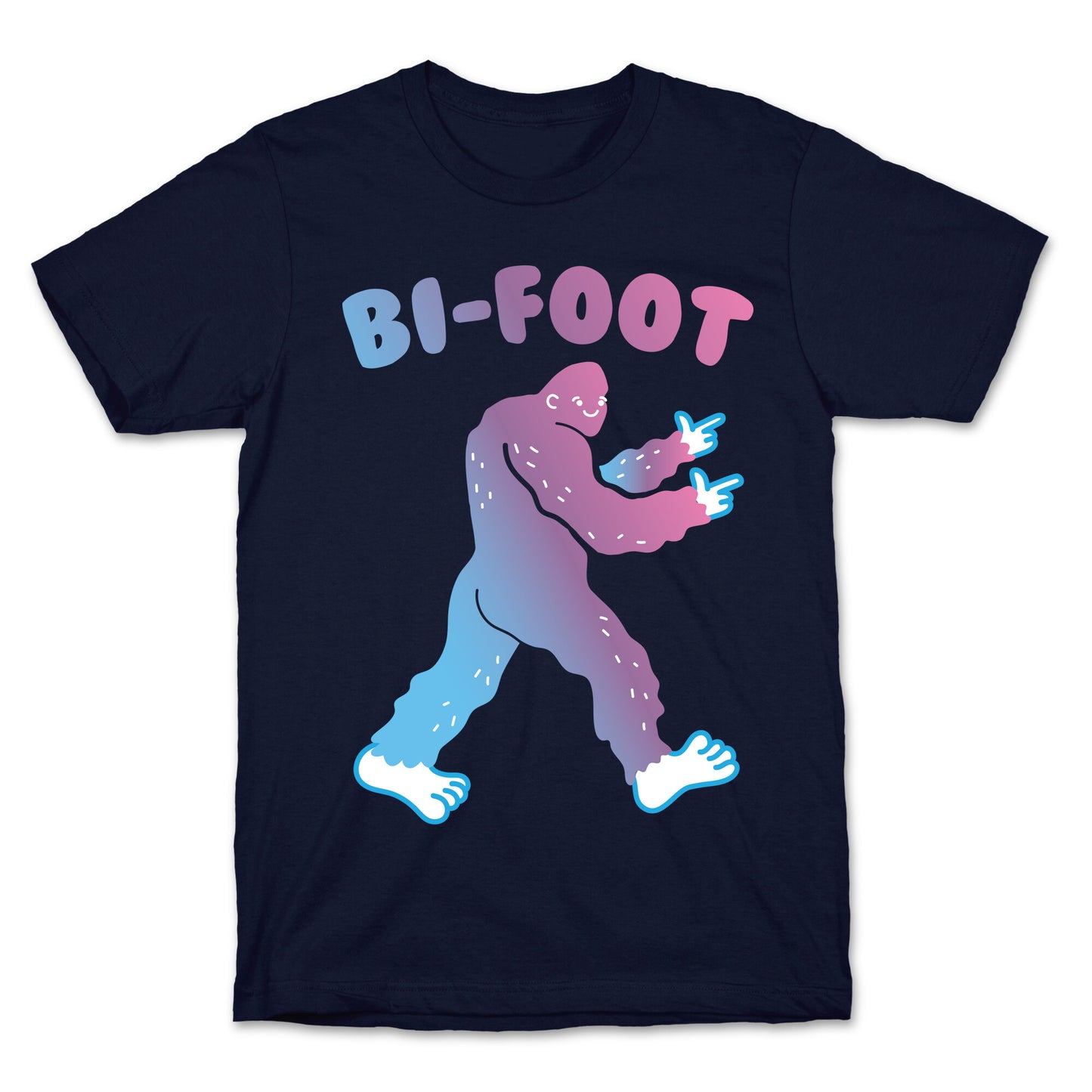 Bi-Foot Bisexual Bigfoot T-Shirt