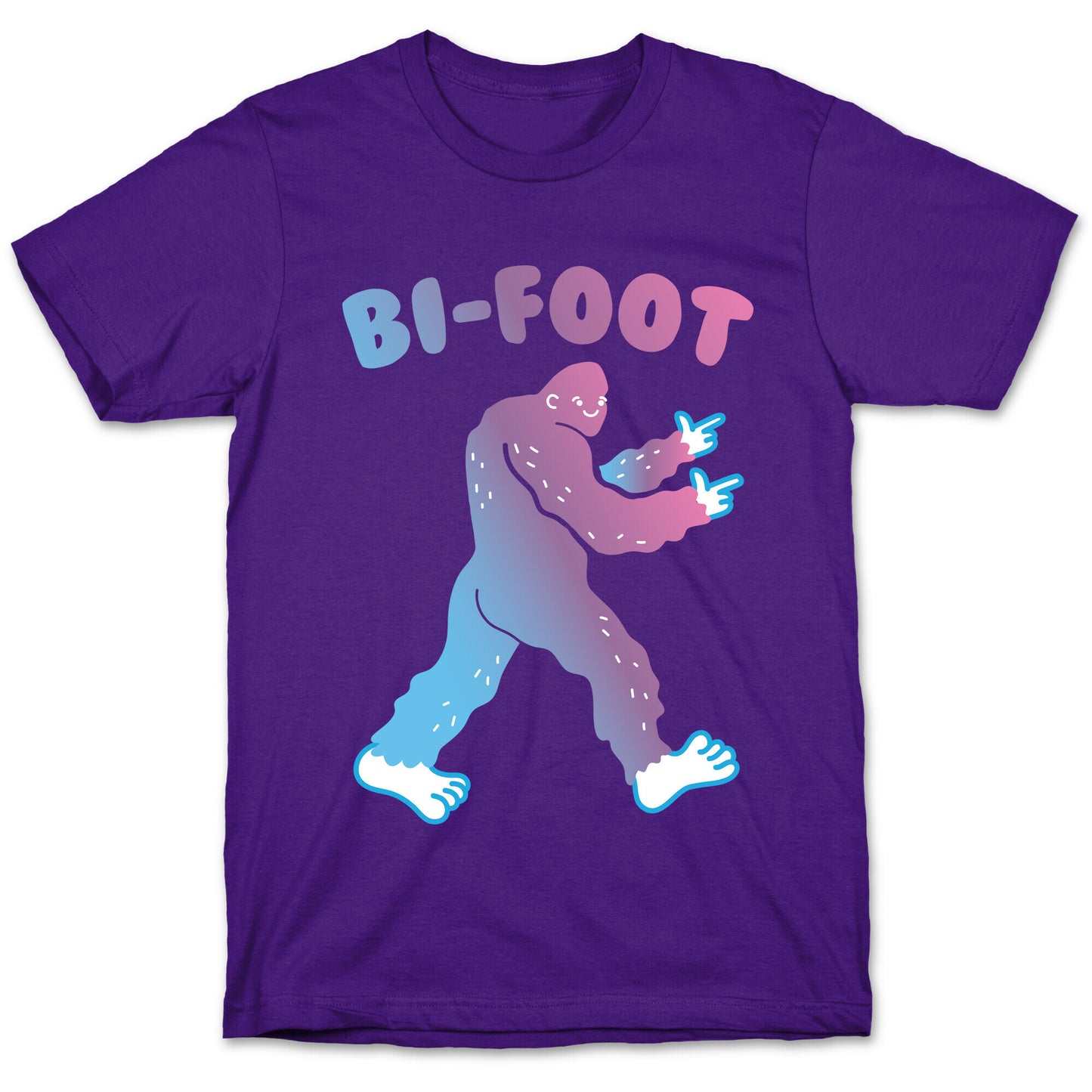 Bi-Foot Bisexual Bigfoot T-Shirt