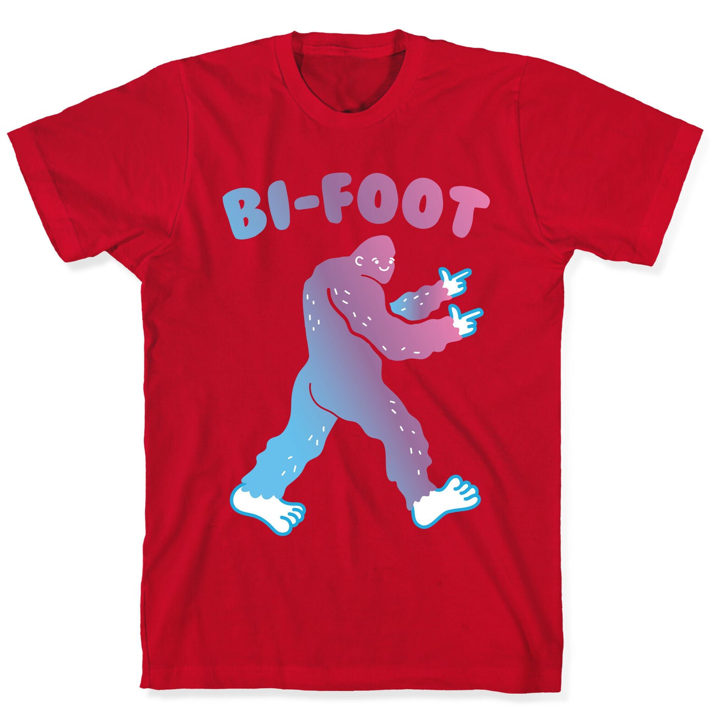 Bi-Foot Bisexual Bigfoot T-Shirt