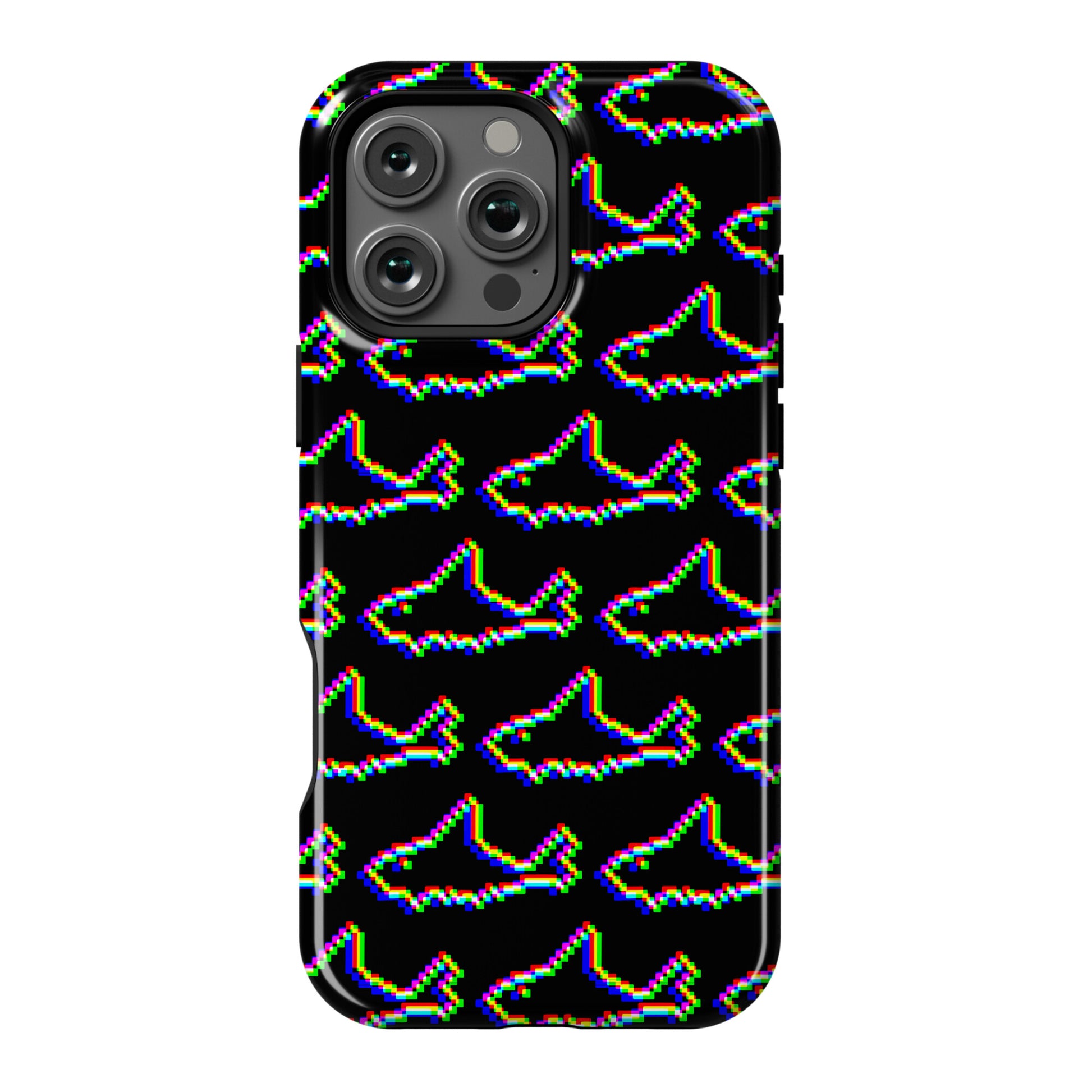 Glitch Shark Pattern Phone Case