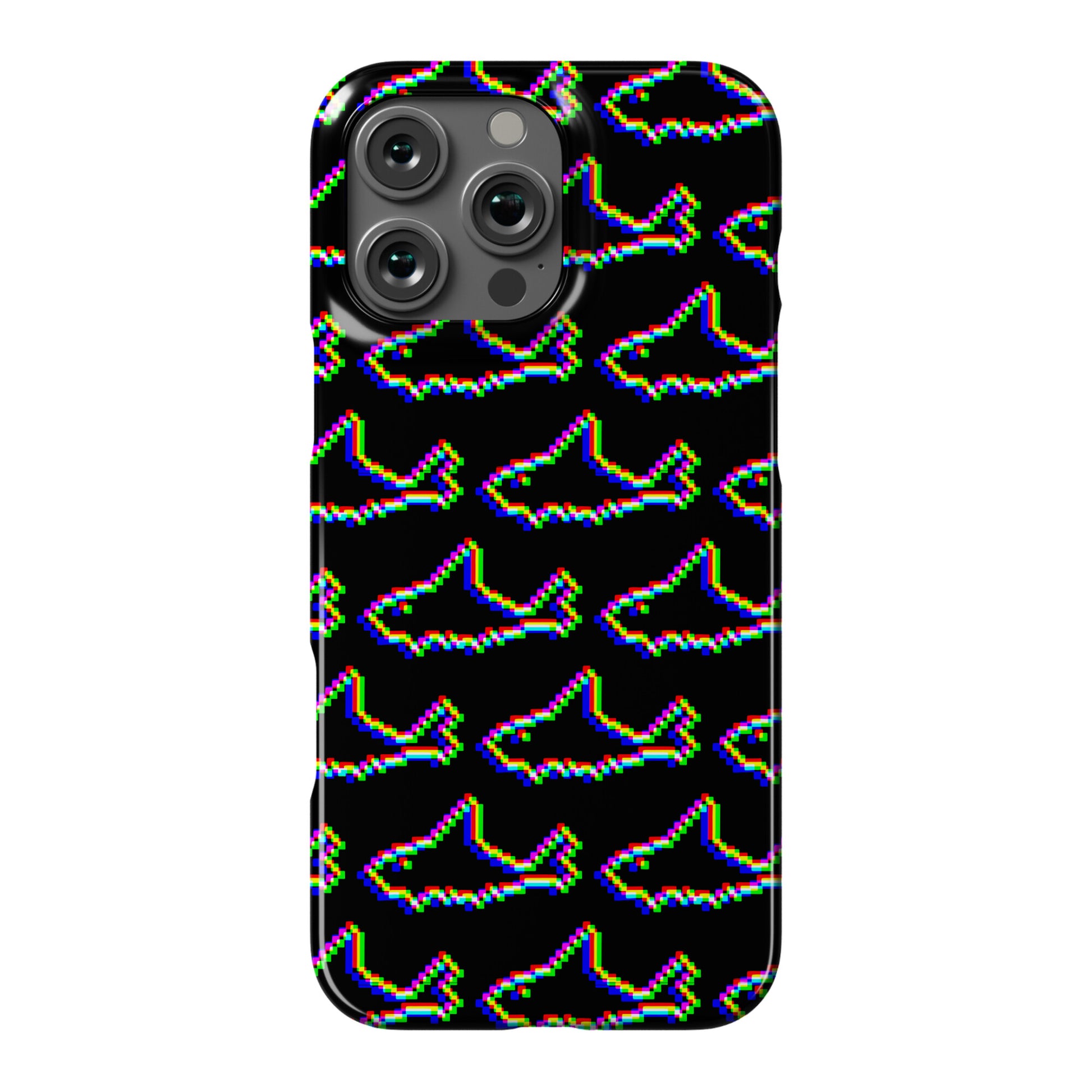 Glitch Shark Pattern Phone Case