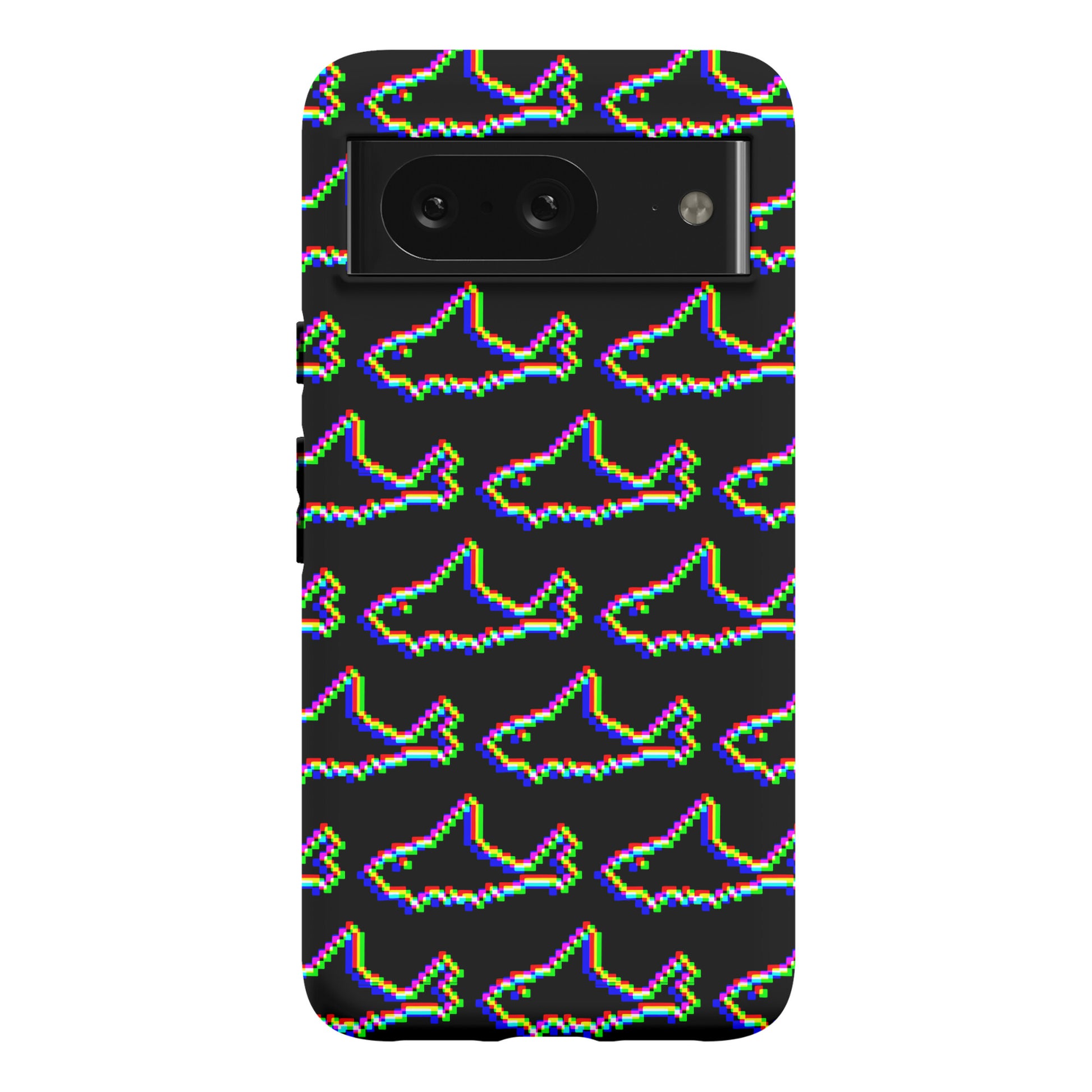 Glitch Shark Pattern Phone Case