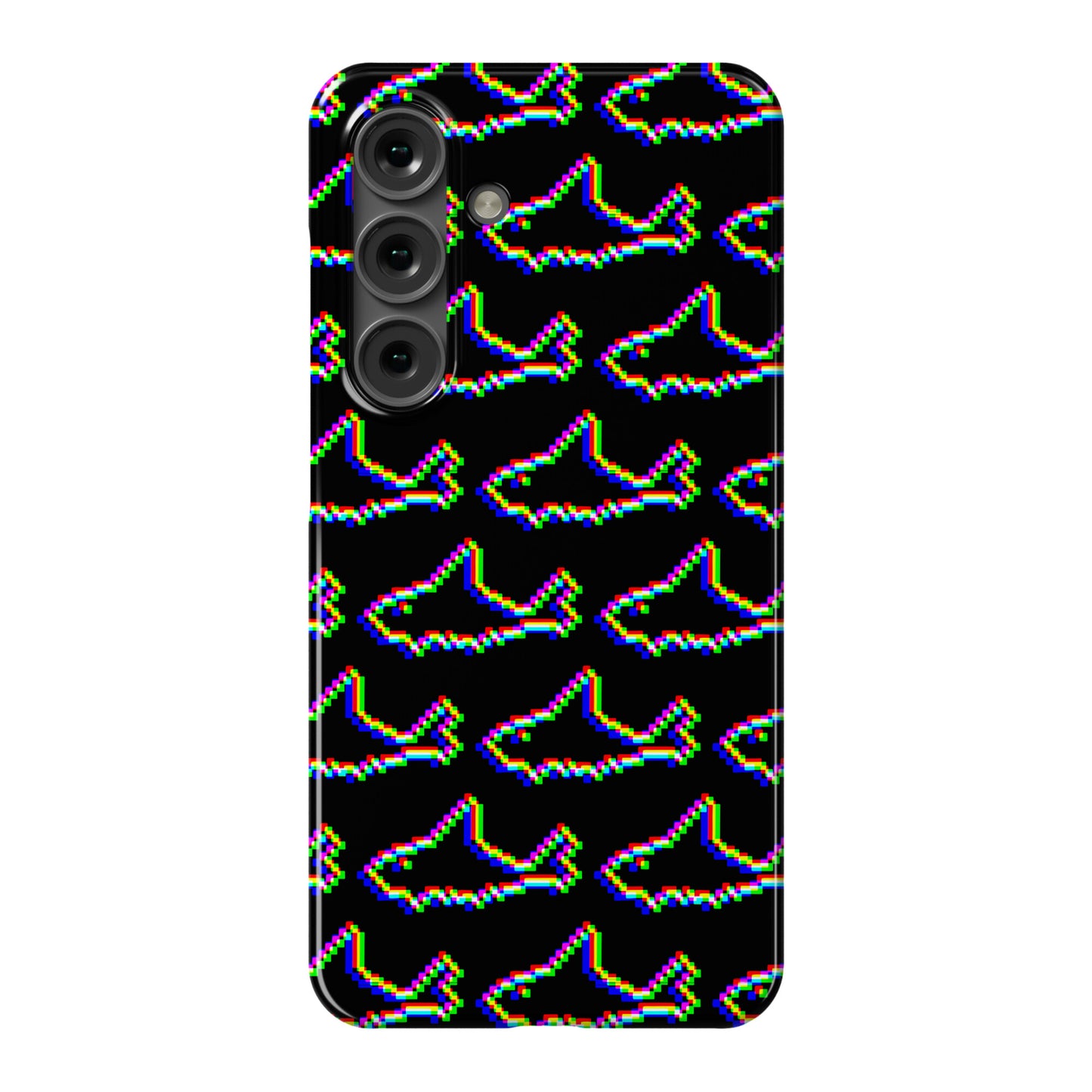 Glitch Shark Pattern Phone Case