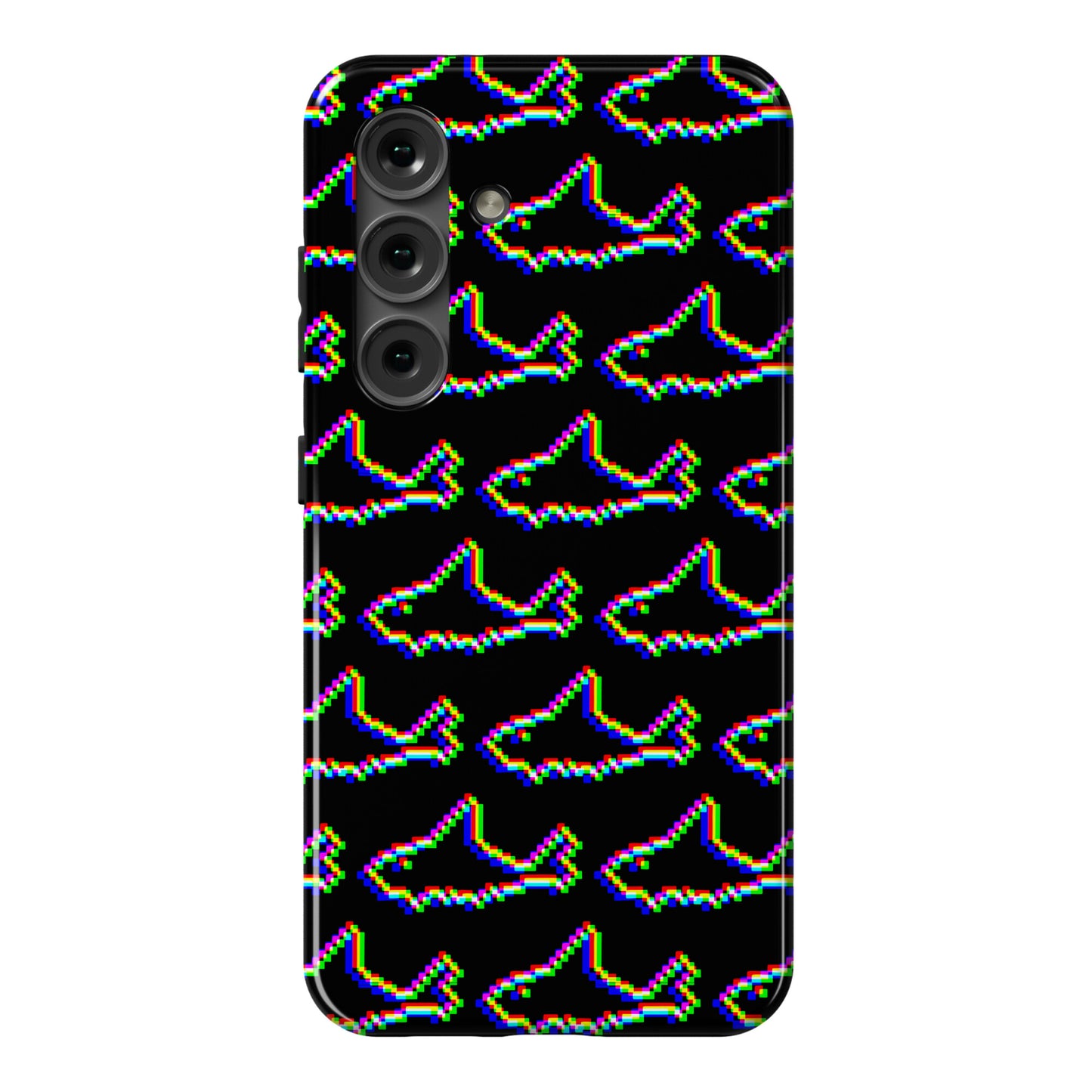 Glitch Shark Pattern Phone Case