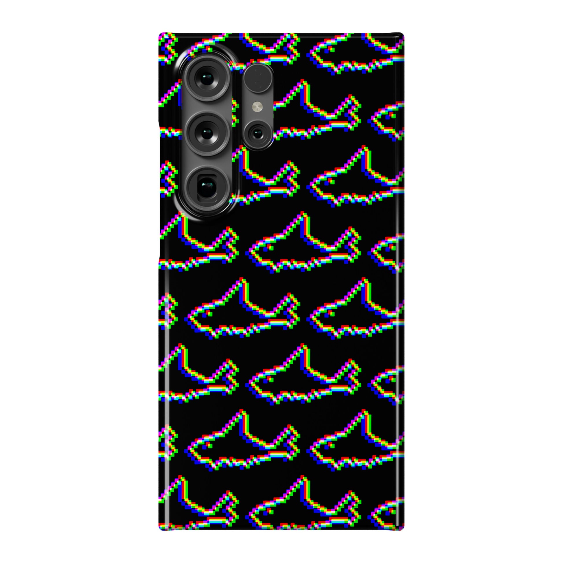 Glitch Shark Pattern Phone Case
