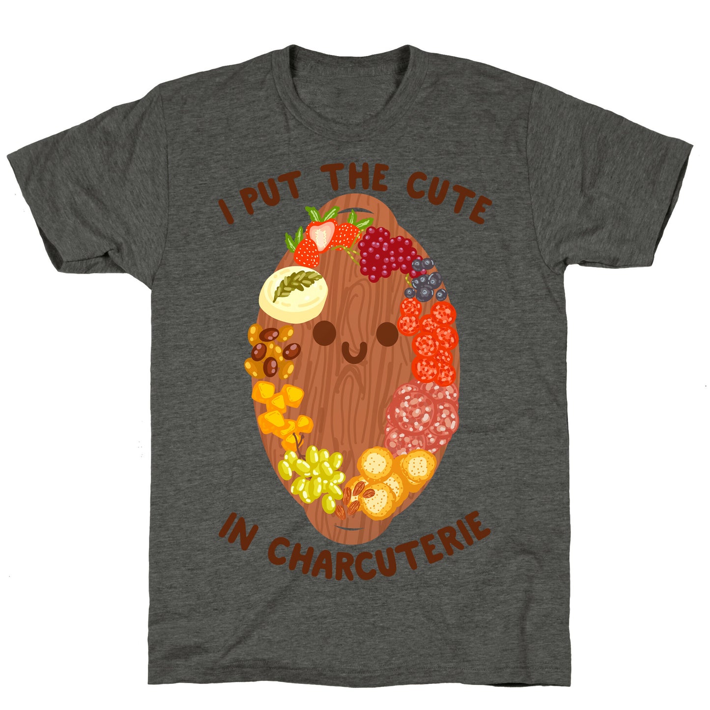 I Put the Cute In Charcuterie Unisex Triblend Tee