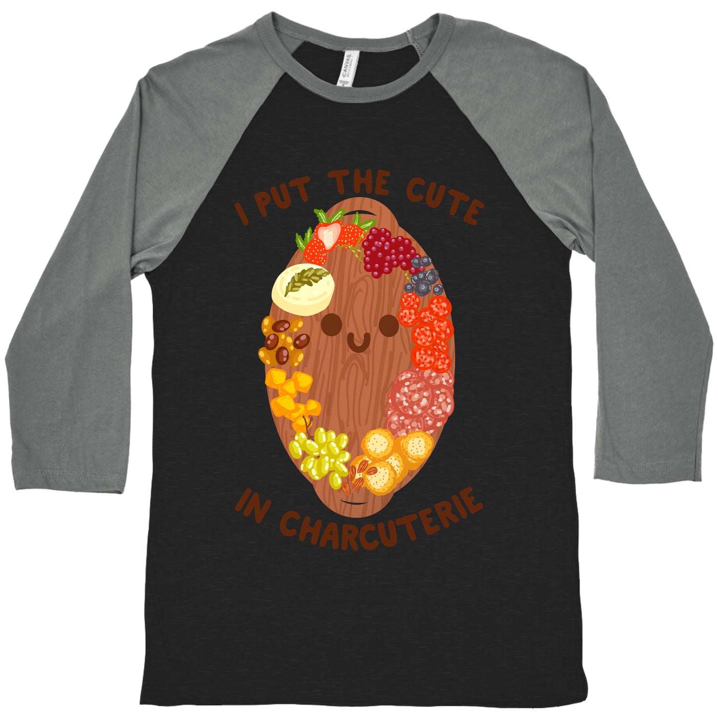 I Put the Cute In Charcuterie Baseball Tee