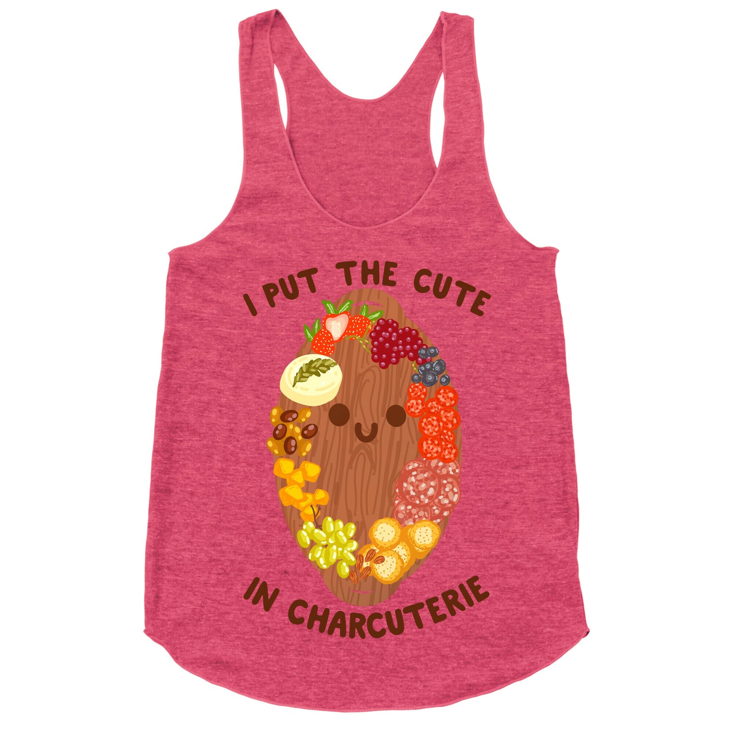 I Put the Cute In Charcuterie Racerback Tank
