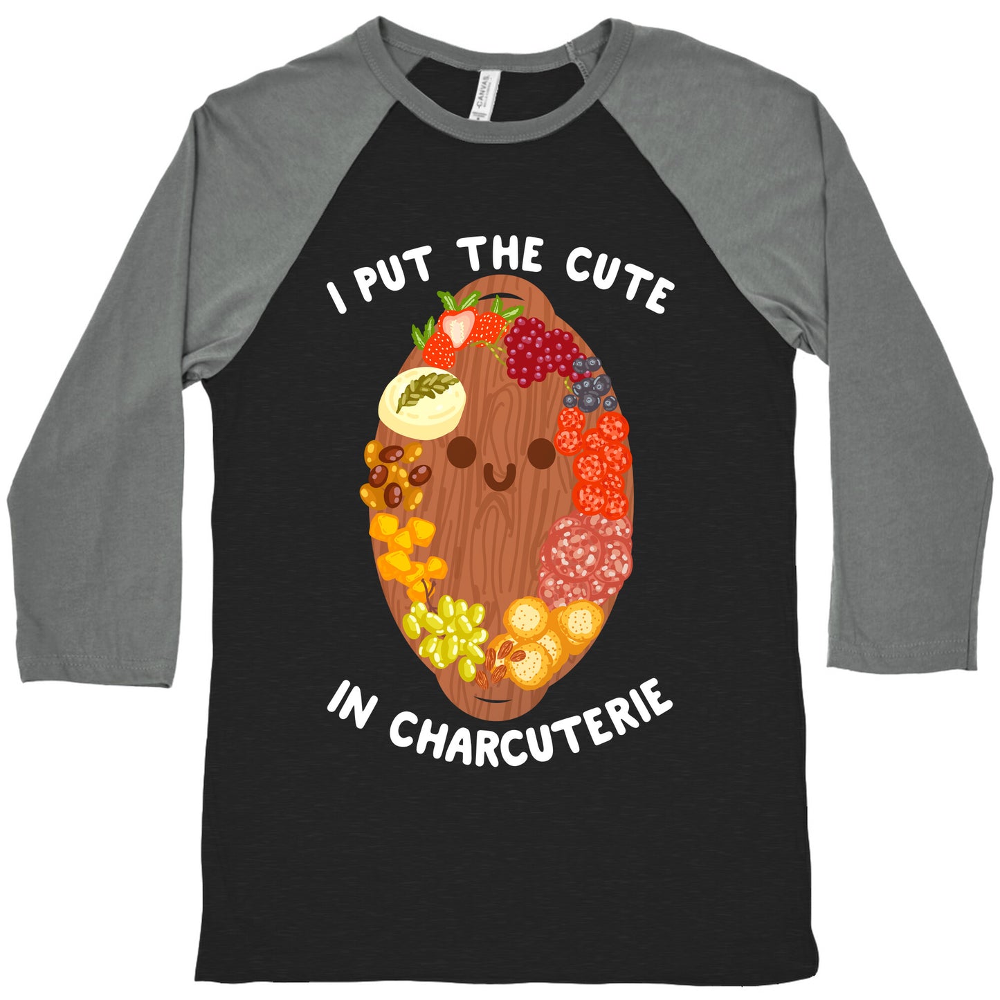 I Put the Cute In Charcuterie Baseball Tee