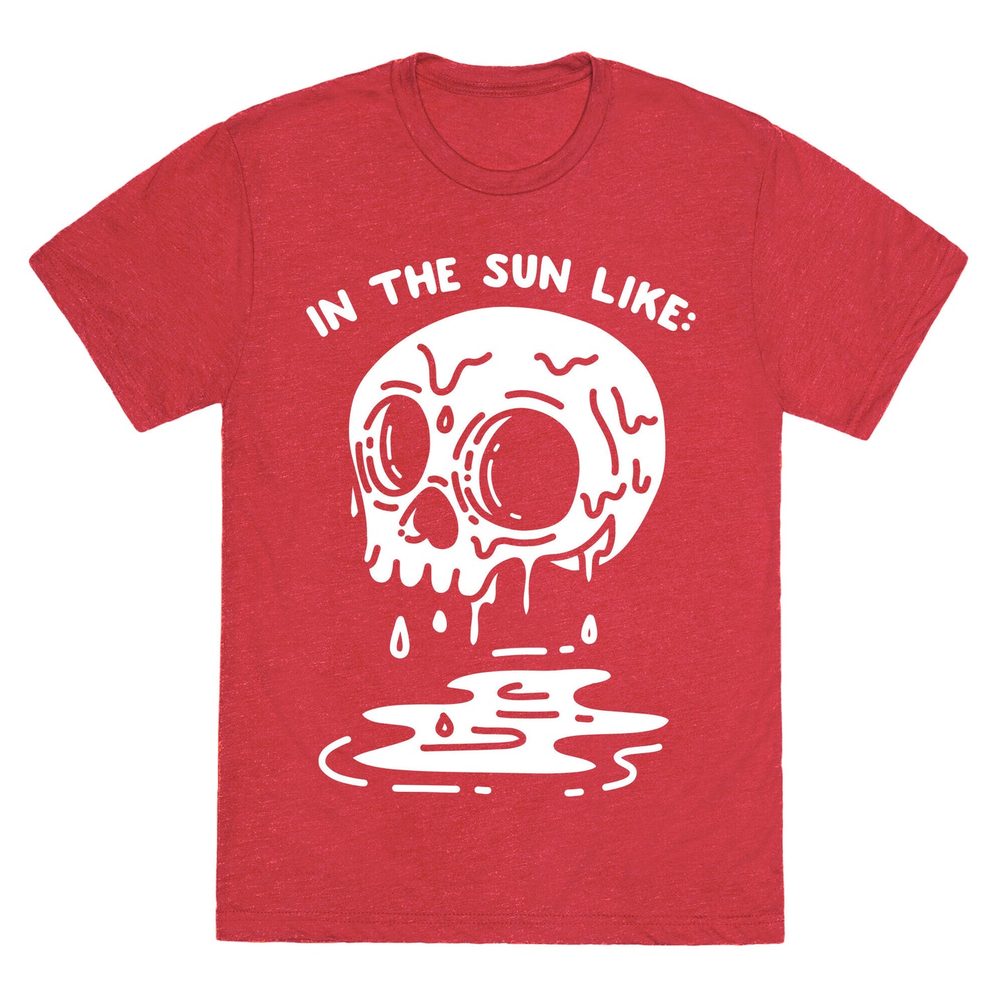 In The Sun Like: Melting Skull Goth Unisex Triblend Tee