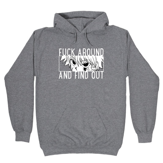 Killua Fuck Around And Find Out (white) Hoodie
