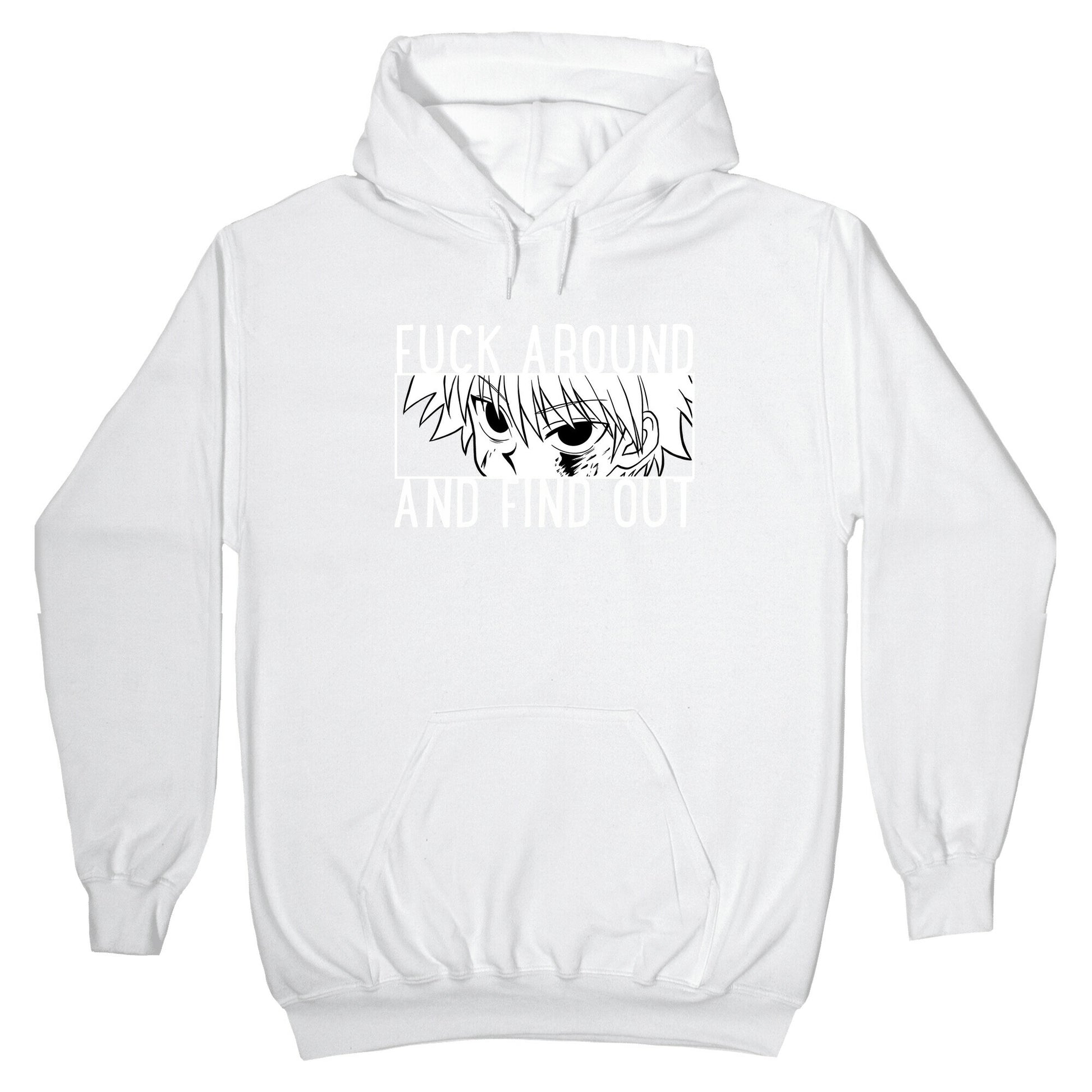 Killua Fuck Around And Find Out (white) Hoodie