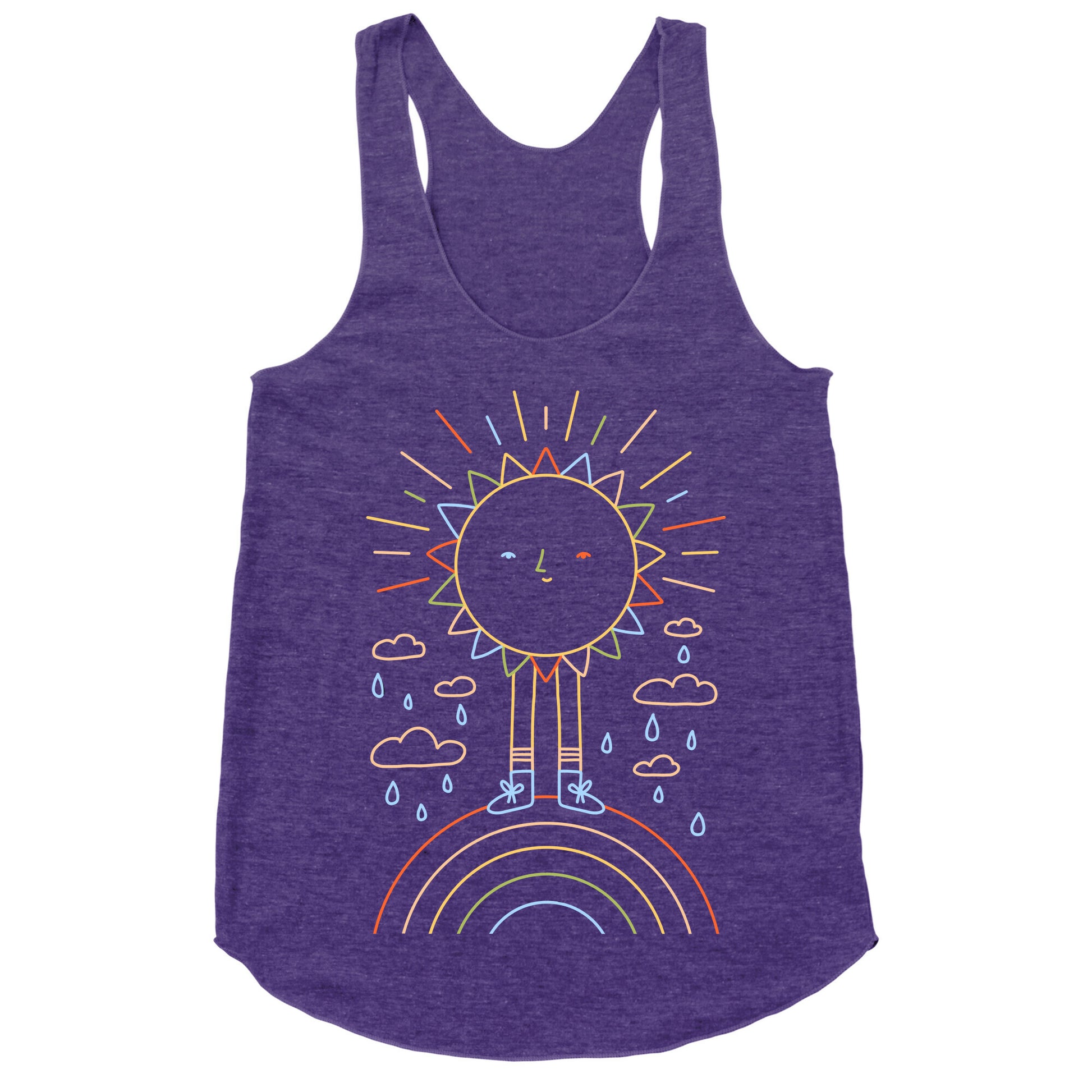 Solar Power Rainbow Racerback Tank