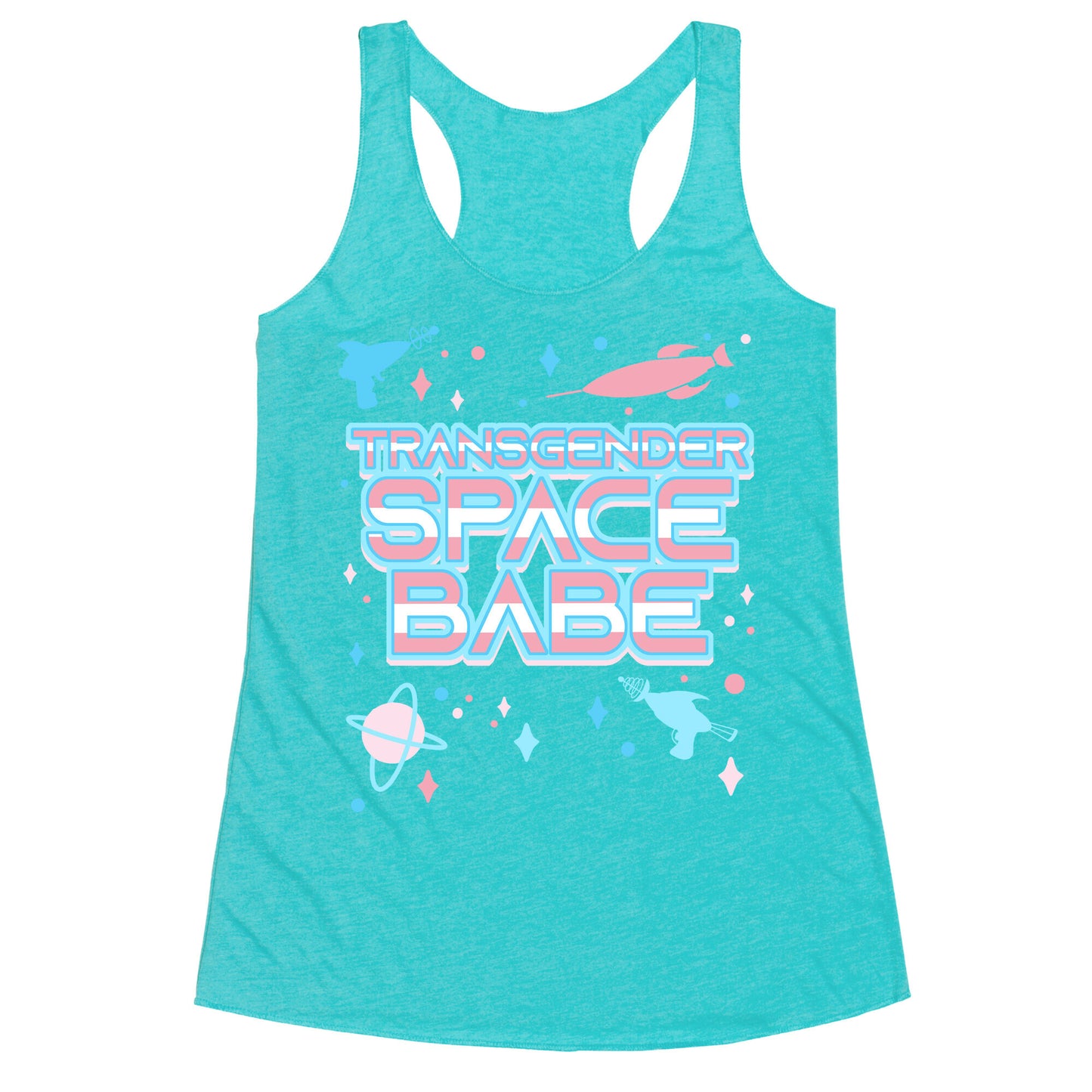 Transgender Space Babe Racerback Tank