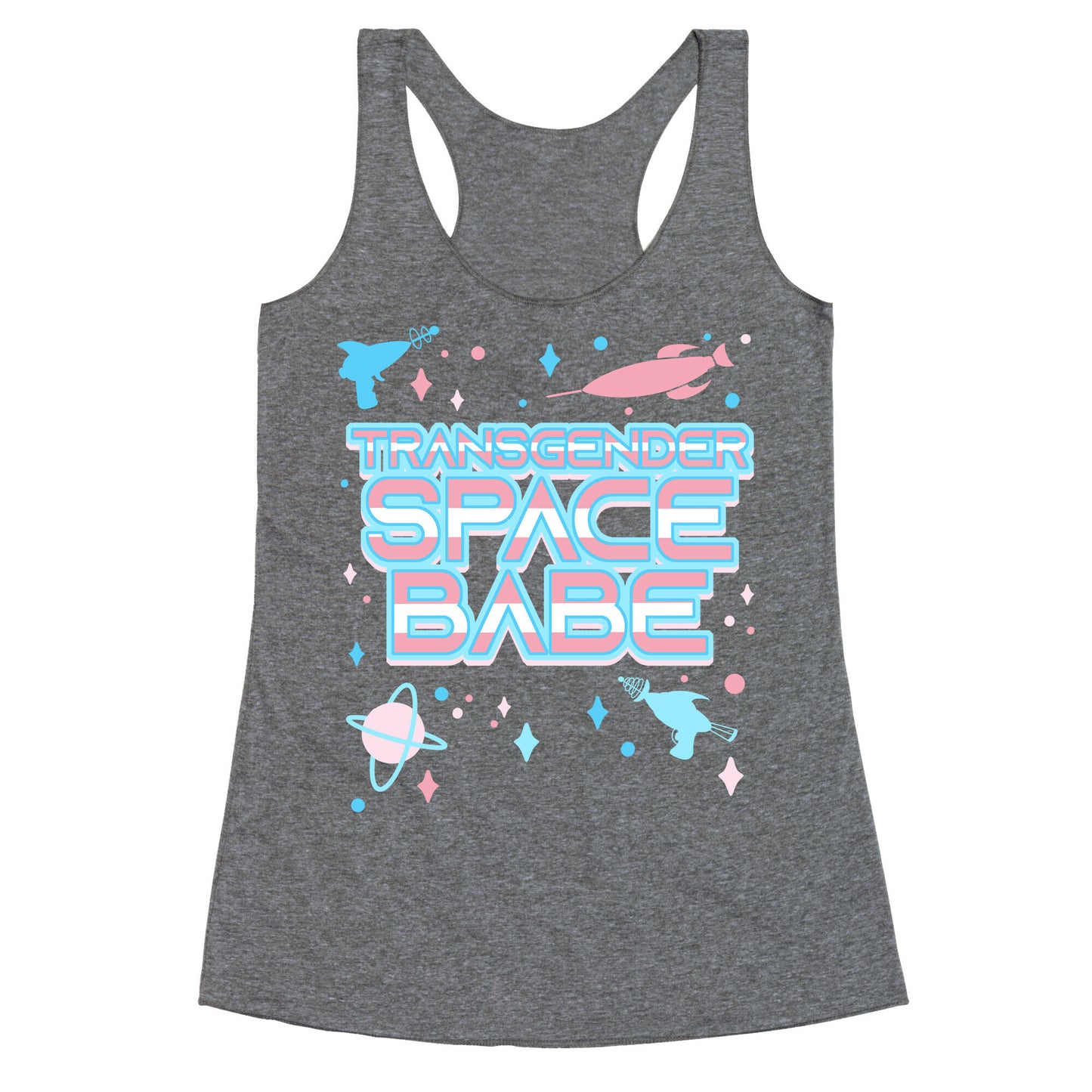 Transgender Space Babe Racerback Tank