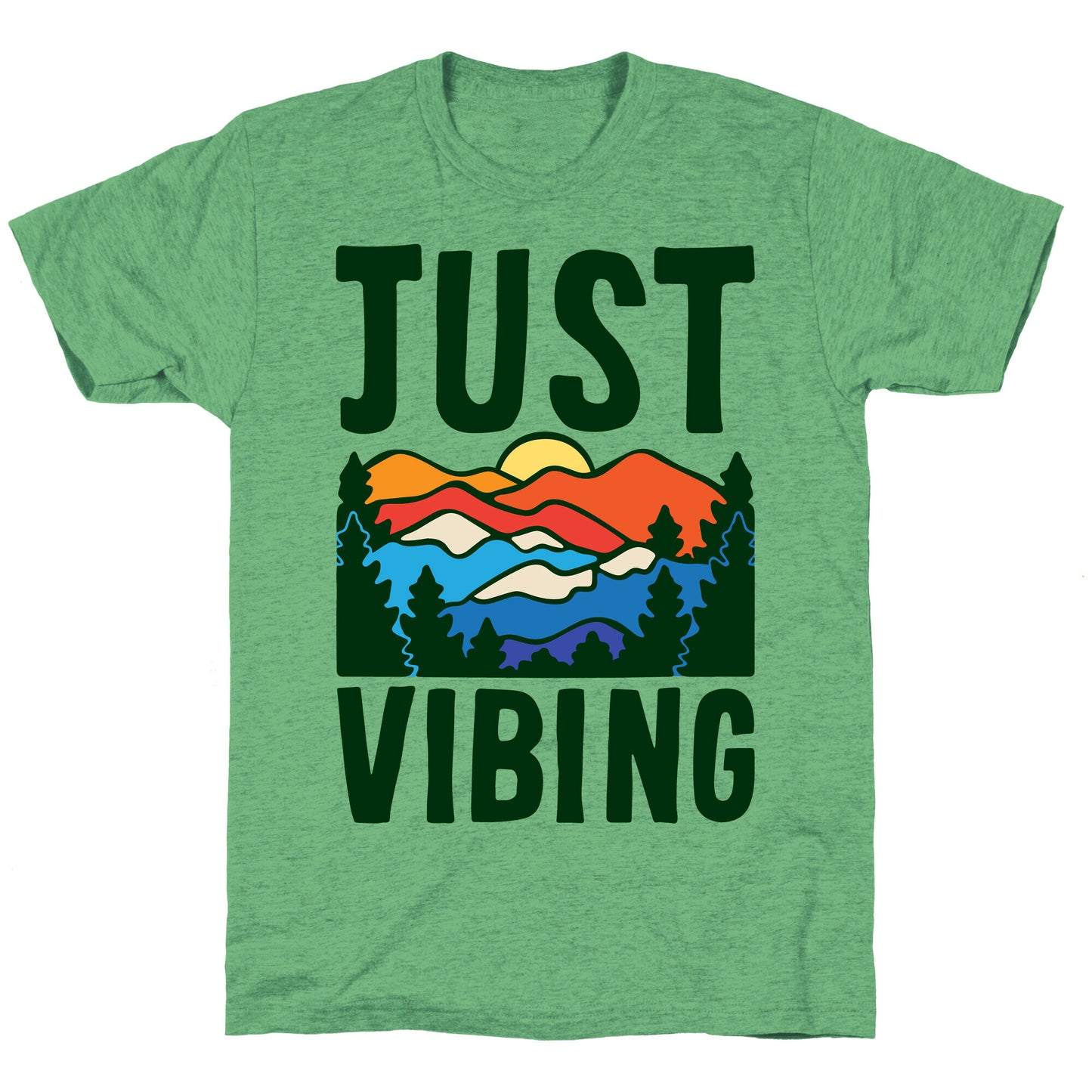 Just Vibing Mountains Unisex Triblend Tee
