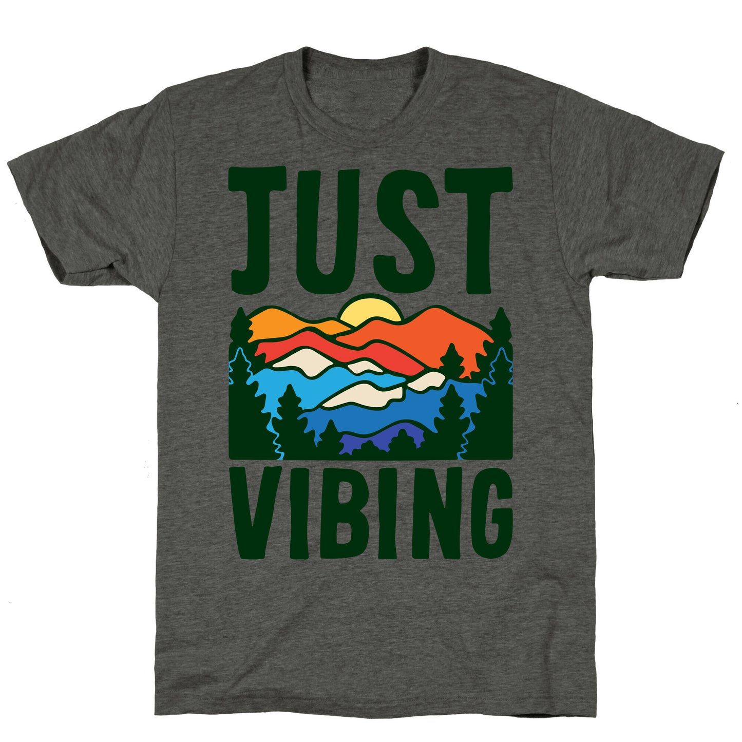 Just Vibing Mountains Unisex Triblend Tee