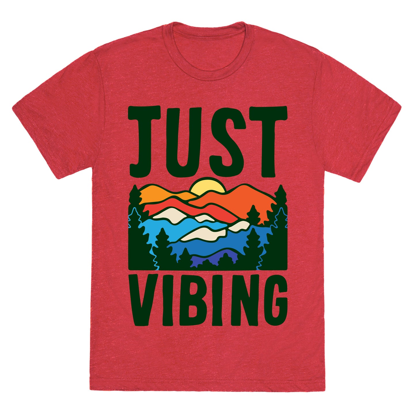 Just Vibing Mountains Unisex Triblend Tee