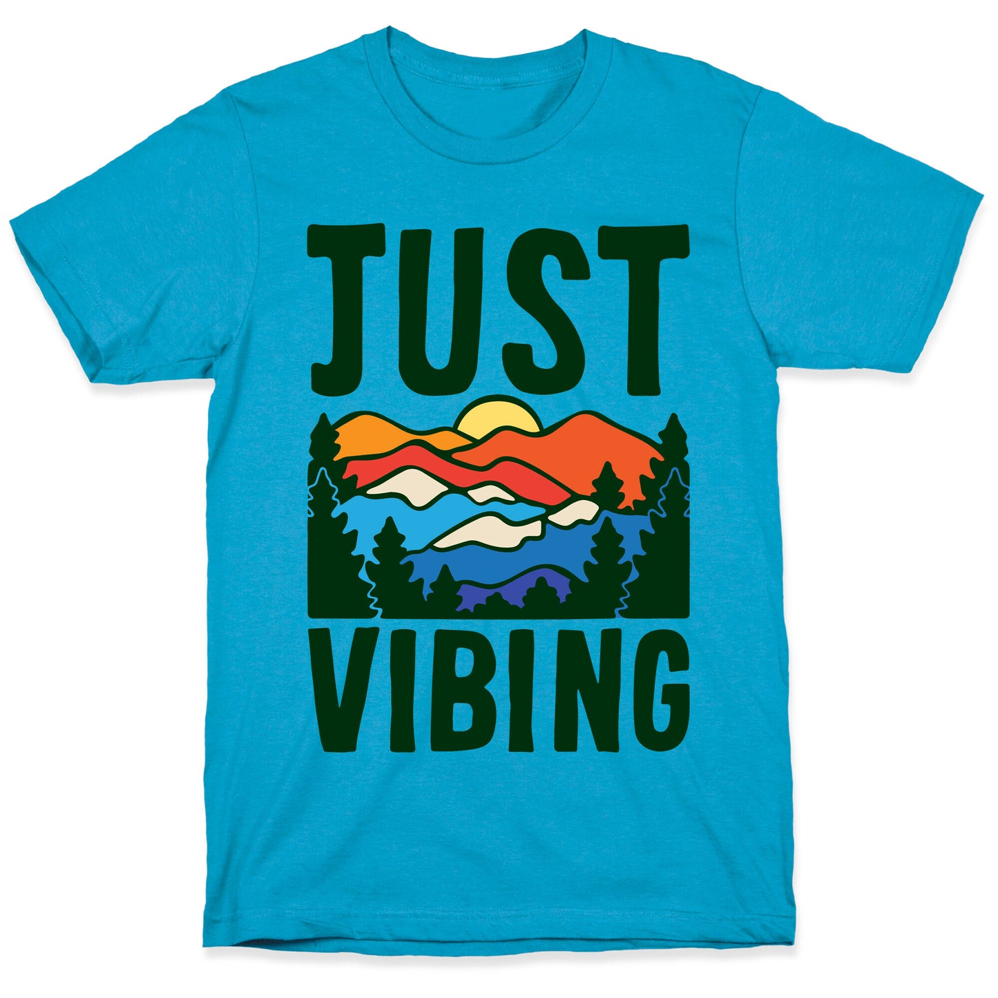 Just Vibing Mountains Unisex Triblend Tee