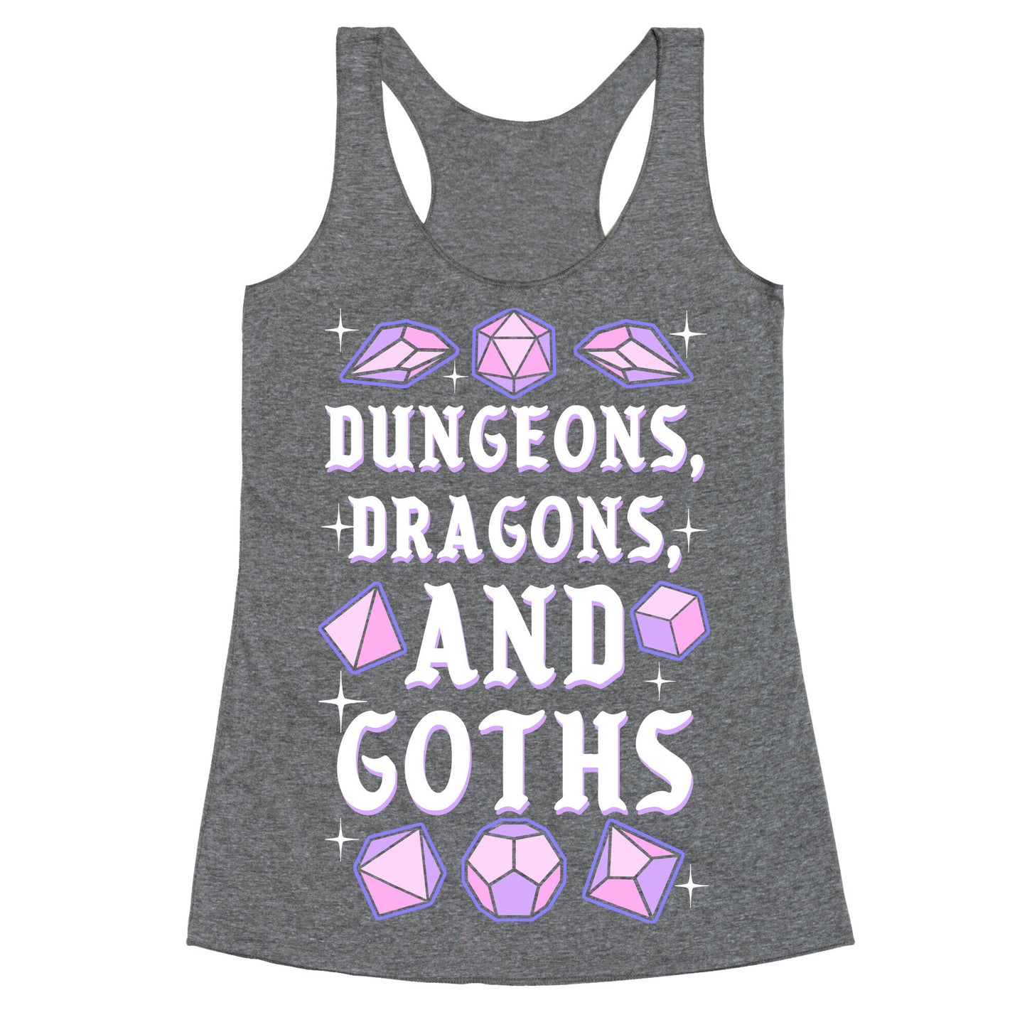 Dungeons, Dragons, And Goths Racerback Tank