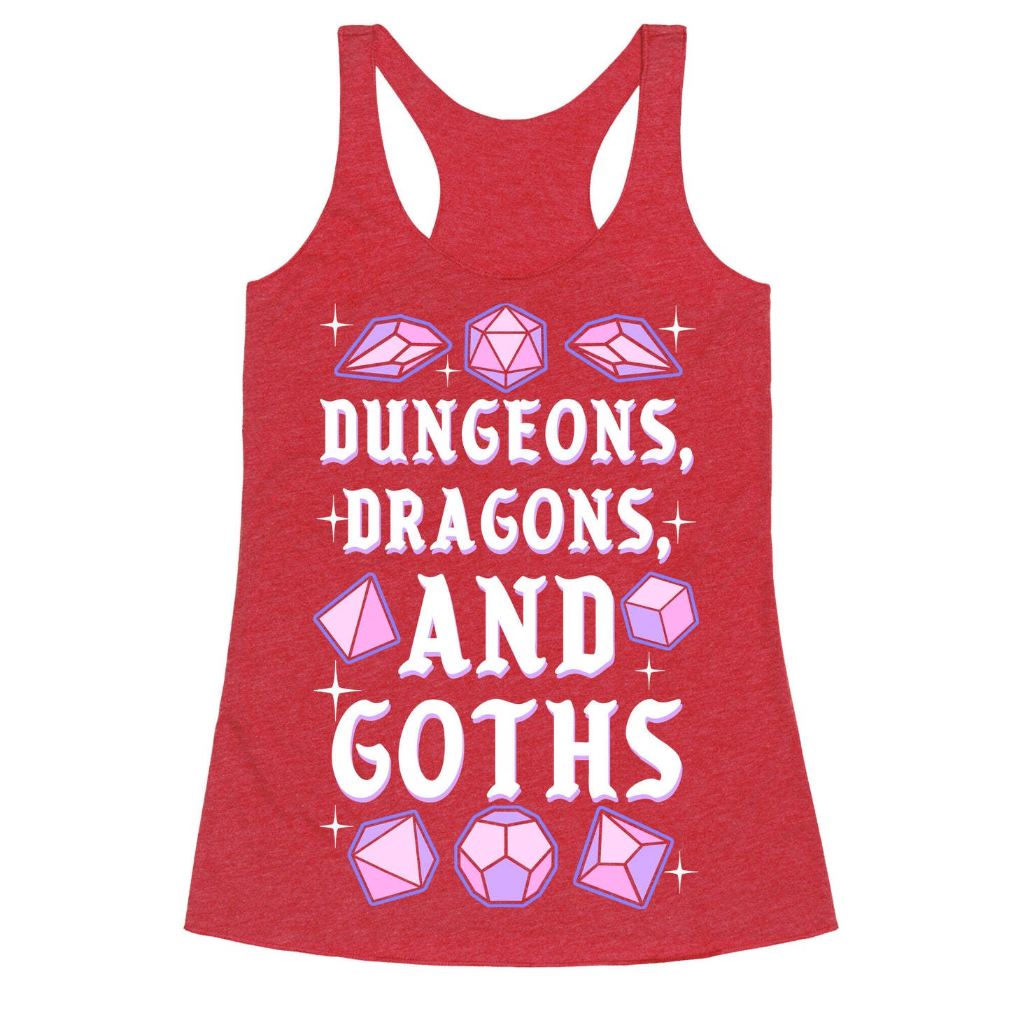 Dungeons, Dragons, And Goths Racerback Tank
