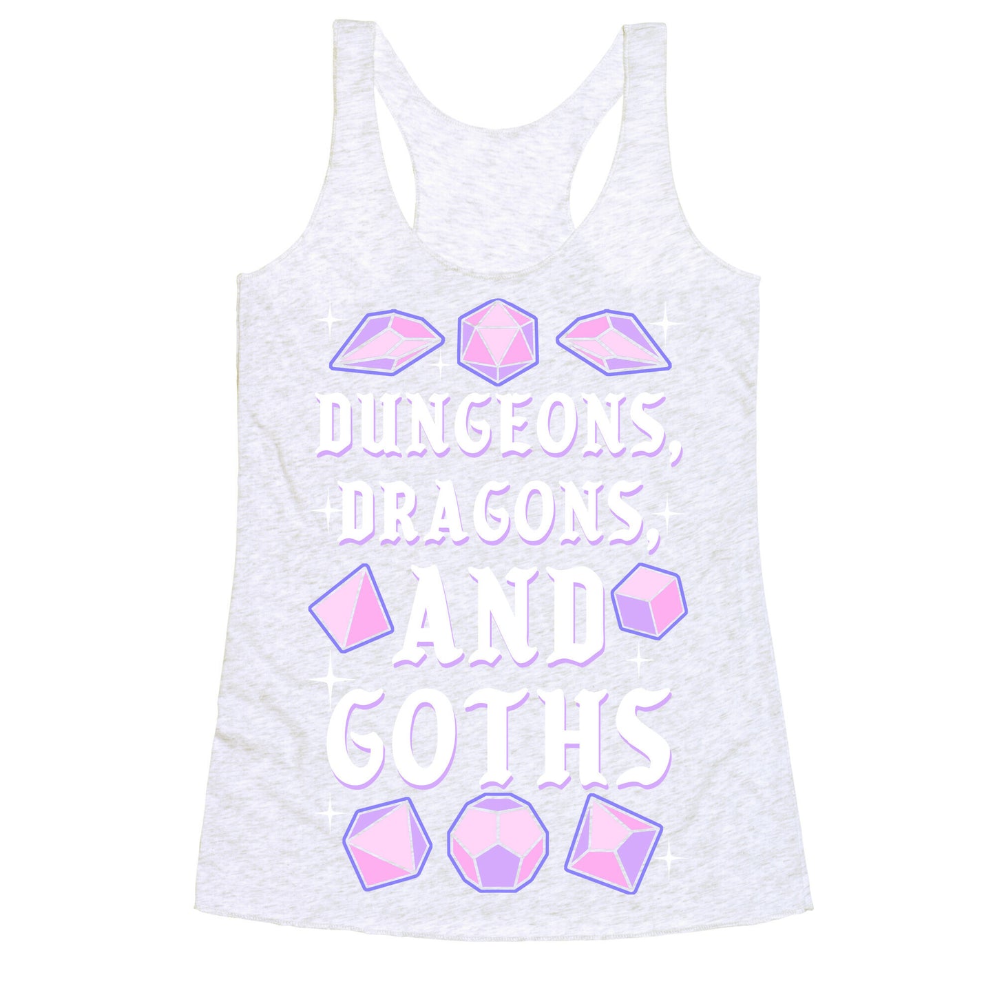 Dungeons, Dragons, And Goths Racerback Tank