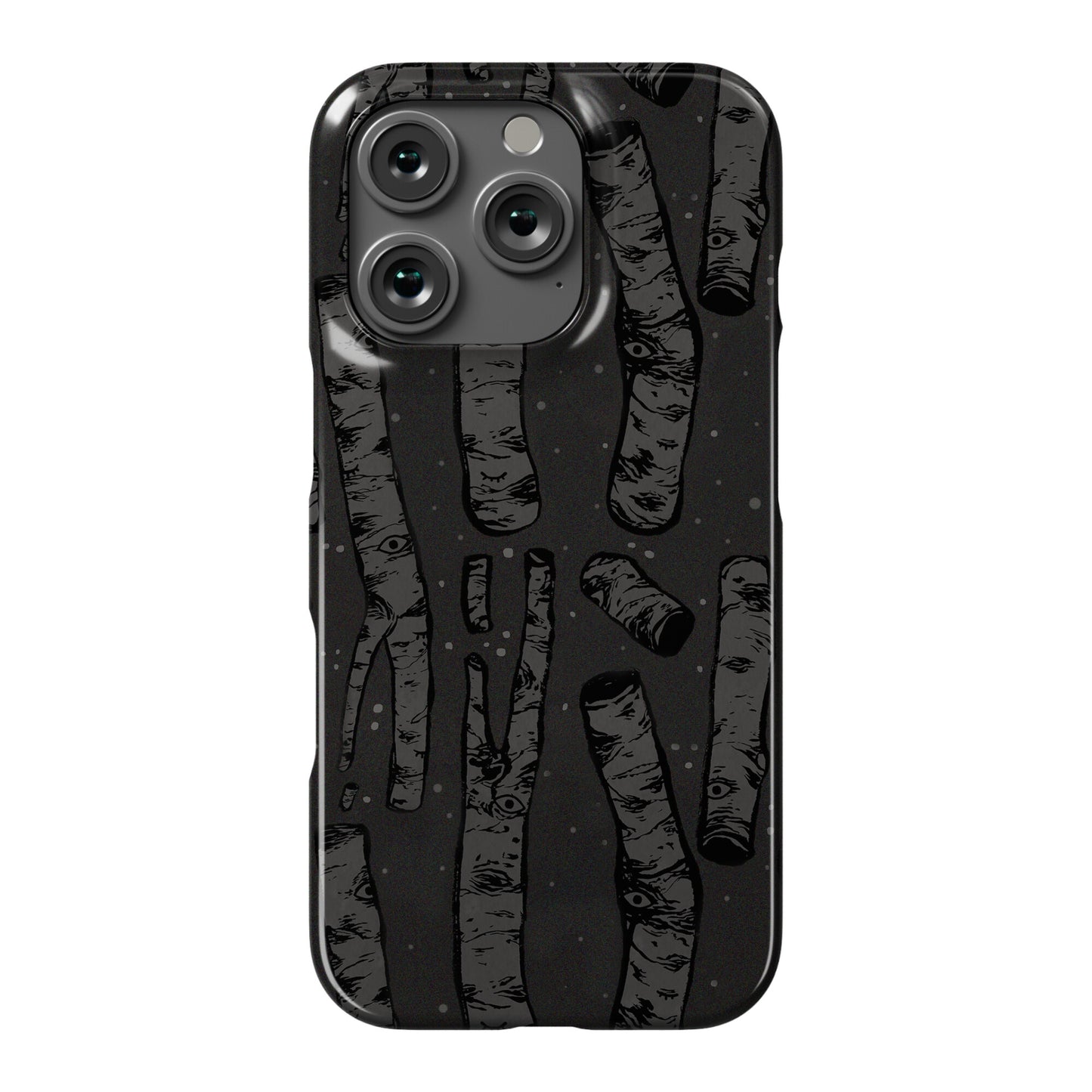 Birch Trees in the Darkness Phone Case