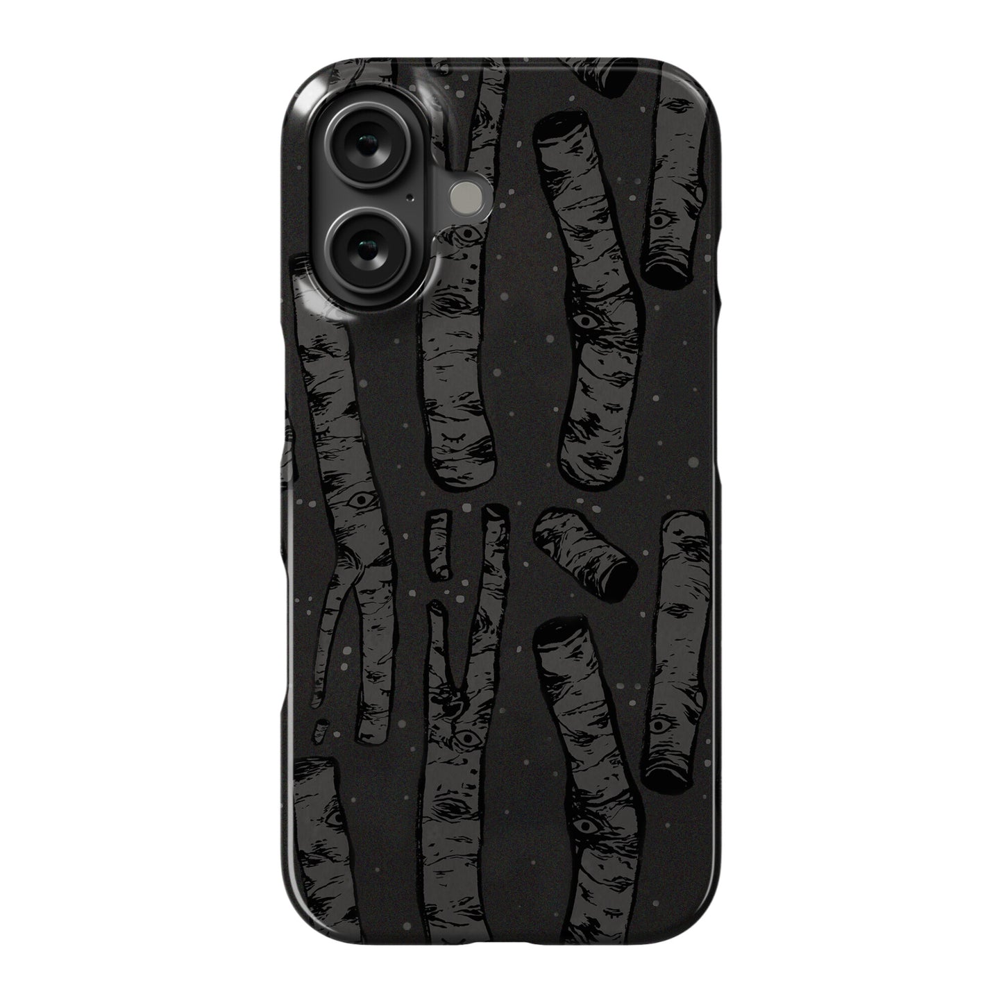Birch Trees in the Darkness Phone Case
