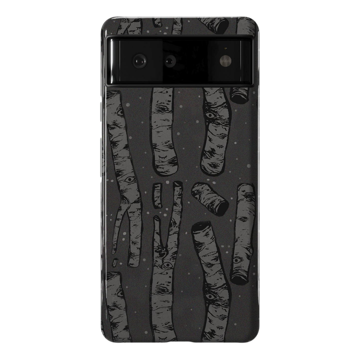 Birch Trees in the Darkness Phone Case