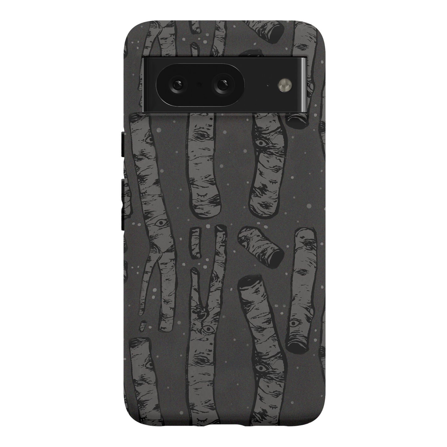 Birch Trees in the Darkness Phone Case